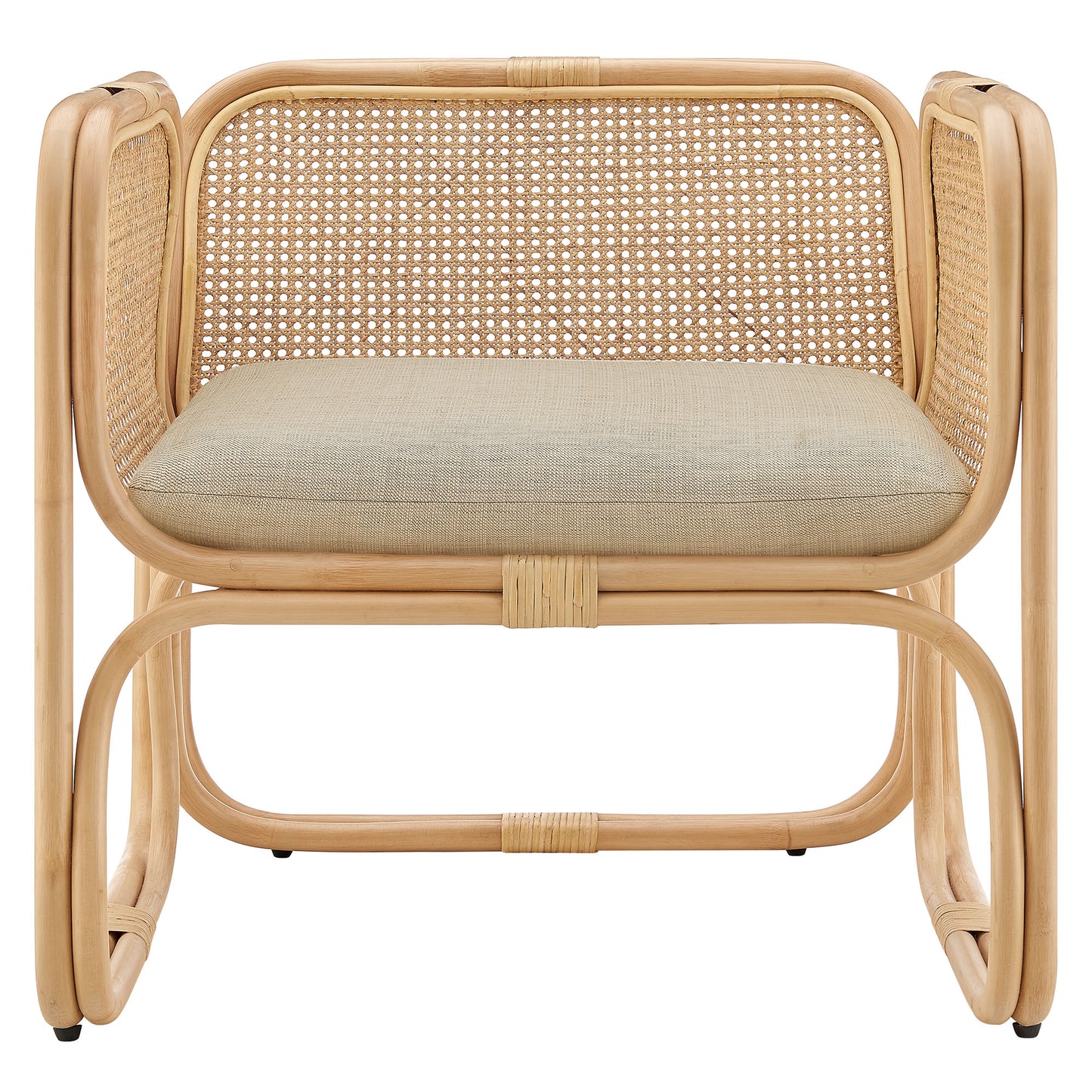 Ellis Rattan Accent Armchair by Modway EEI-7365 Mid-Century Modern Accent Chair
