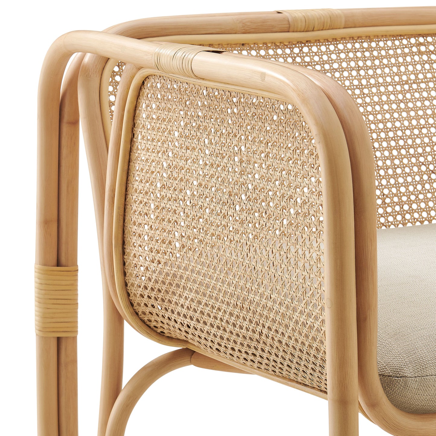 Ellis Rattan Accent Armchair by Modway EEI-7365 Mid-Century Modern Accent Chair