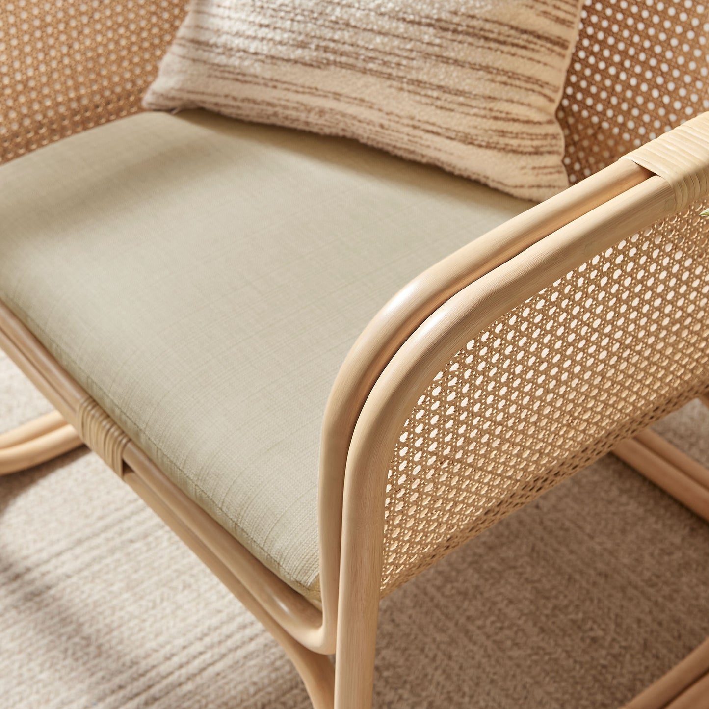 Ellis Rattan Accent Armchair by Modway EEI-7365 Mid-Century Modern Accent Chair