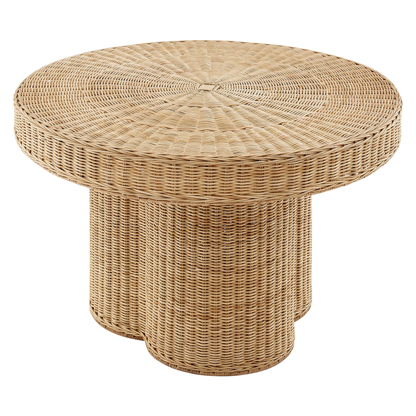 Ainsley 32 Inch Round Natural Rattan Coffee Table by Modway EEI-7370-NAT