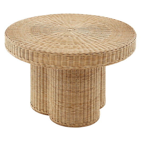 Ainsley 32 Inch Round Natural Rattan Coffee Table by Modway EEI-7370-NAT