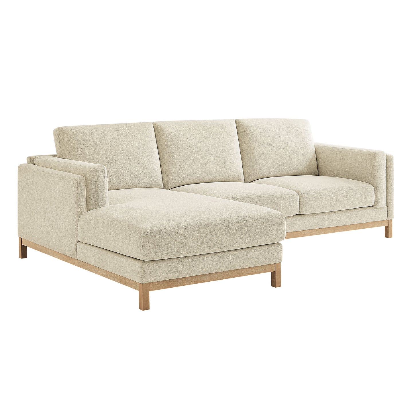 Roscoe Left-Facing Fabric Sectional Sofa with Chaise by Modway, Contemporary Upholstered