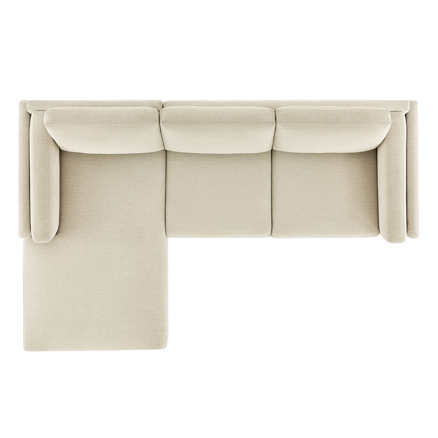 Roscoe Left-Facing Fabric Sectional Sofa with Chaise by Modway, Contemporary Upholstered