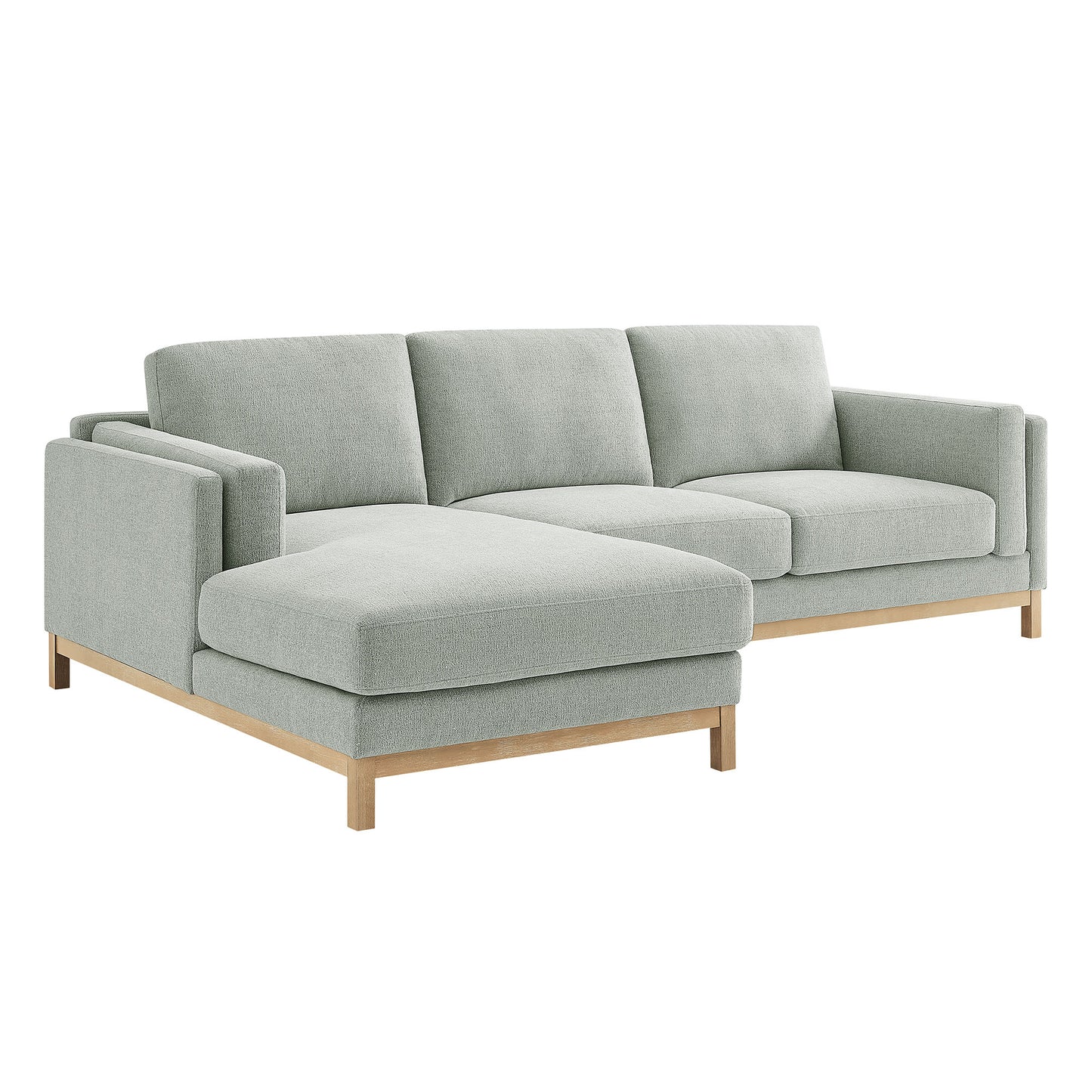 Roscoe Left-Facing Fabric Sectional Sofa with Chaise by Modway, Contemporary Upholstered