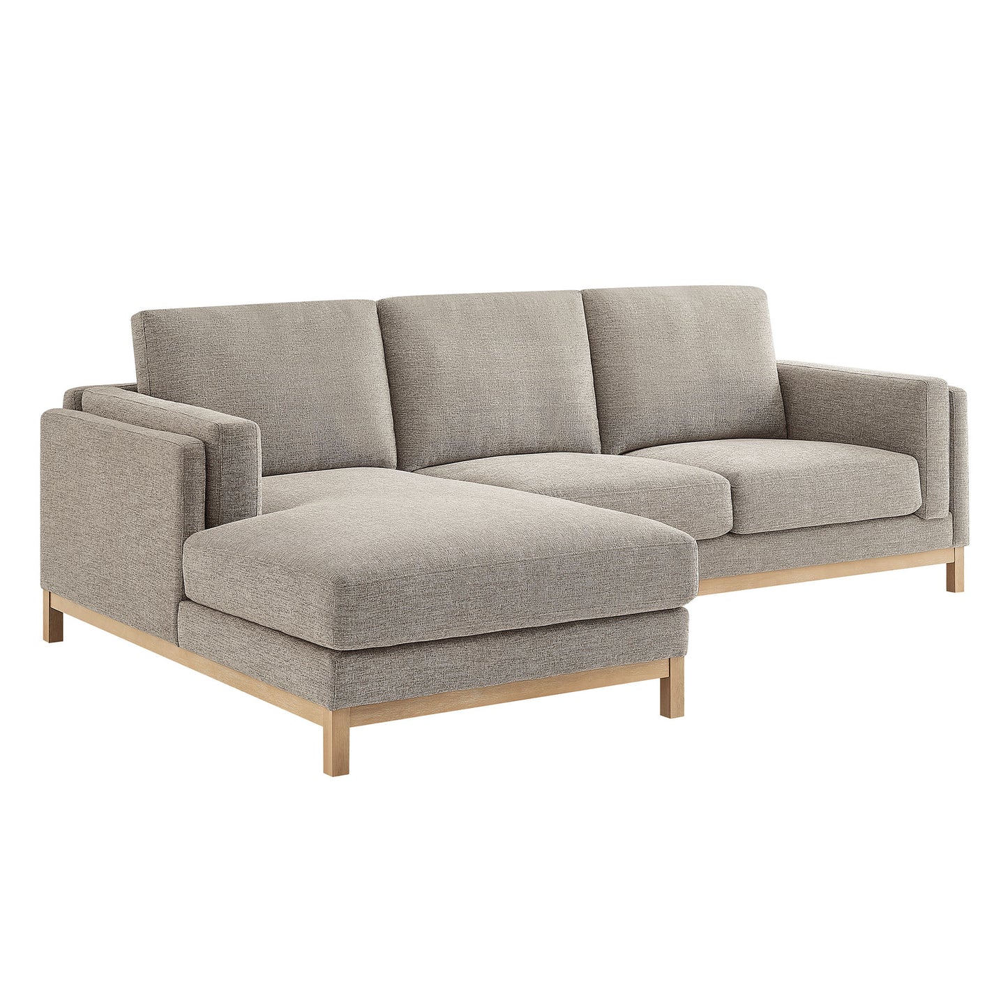 Roscoe Left-Facing Fabric Sectional Sofa with Chaise by Modway, Contemporary Upholstered