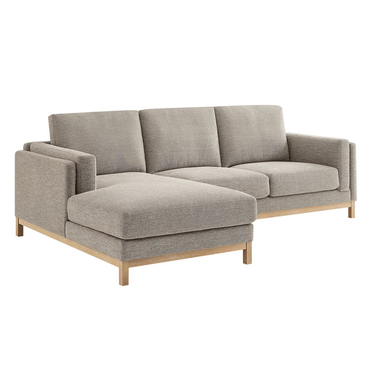 Roscoe Left-Facing Fabric Sectional Sofa with Chaise by Modway, Contemporary Upholstered