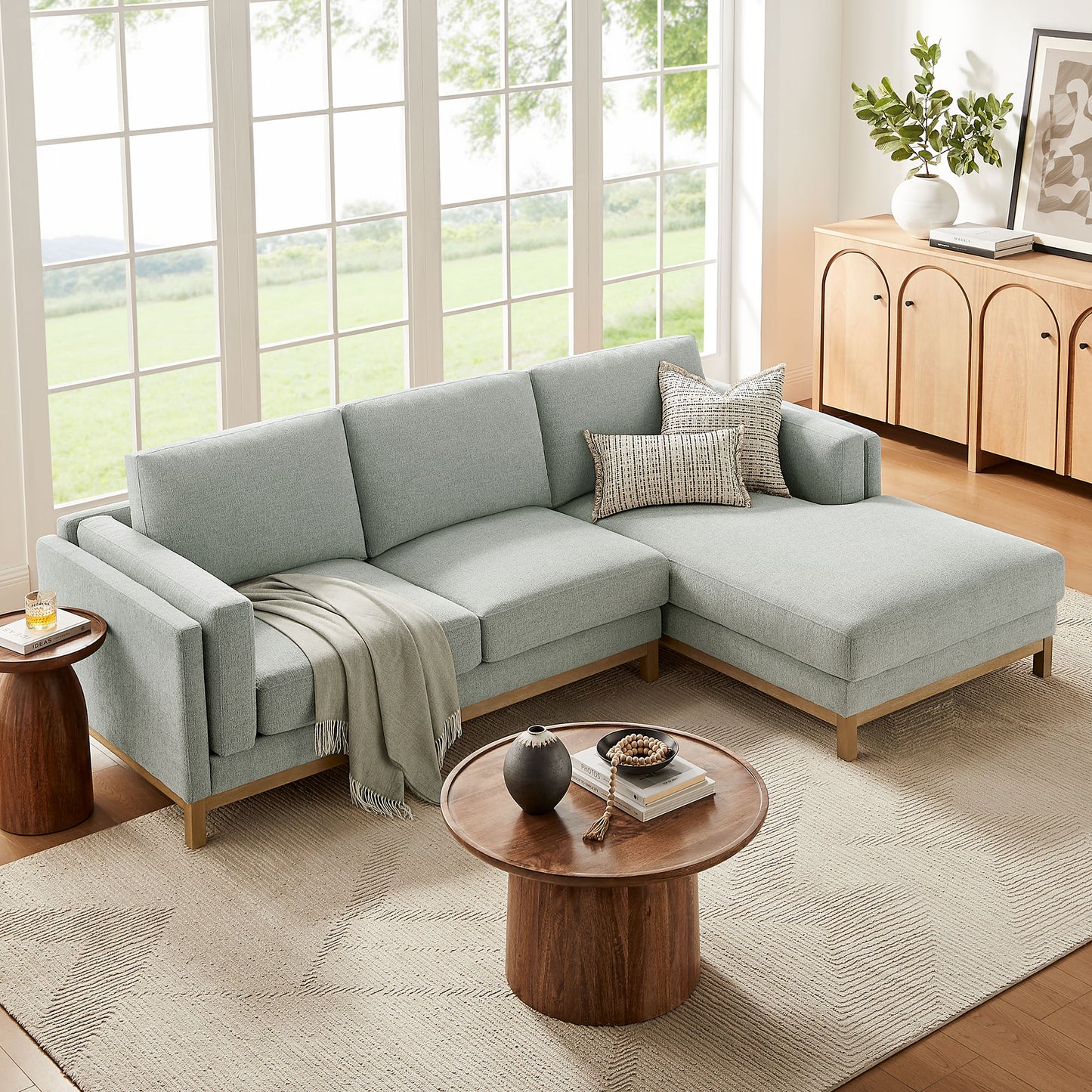 Roscoe Right-Facing Fabric Sectional Sofa with Chaise by Modway EEI-7375