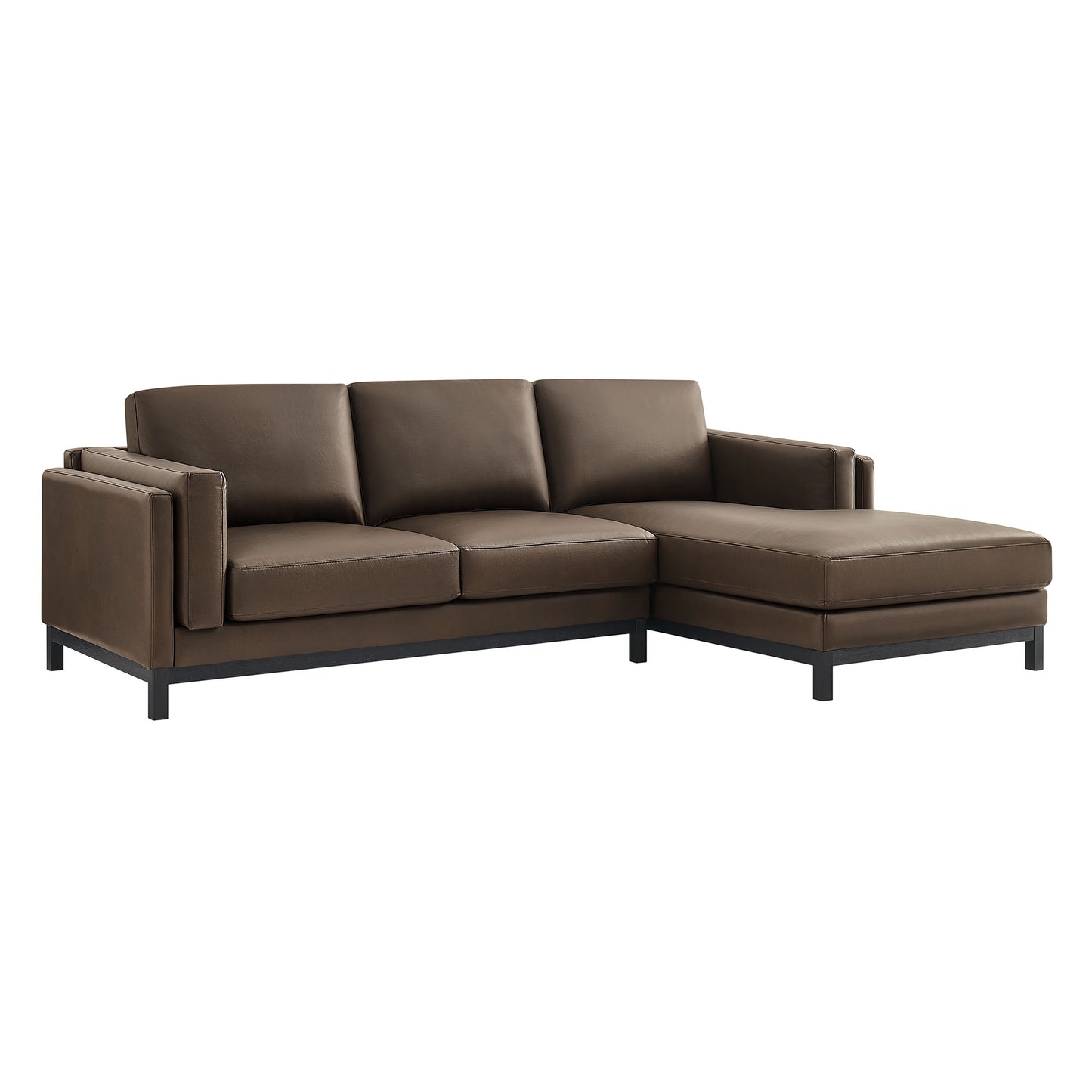 Roscoe Contemporary Vegan Leather Sectional Sofa with Chaise by Modway EEI-7377