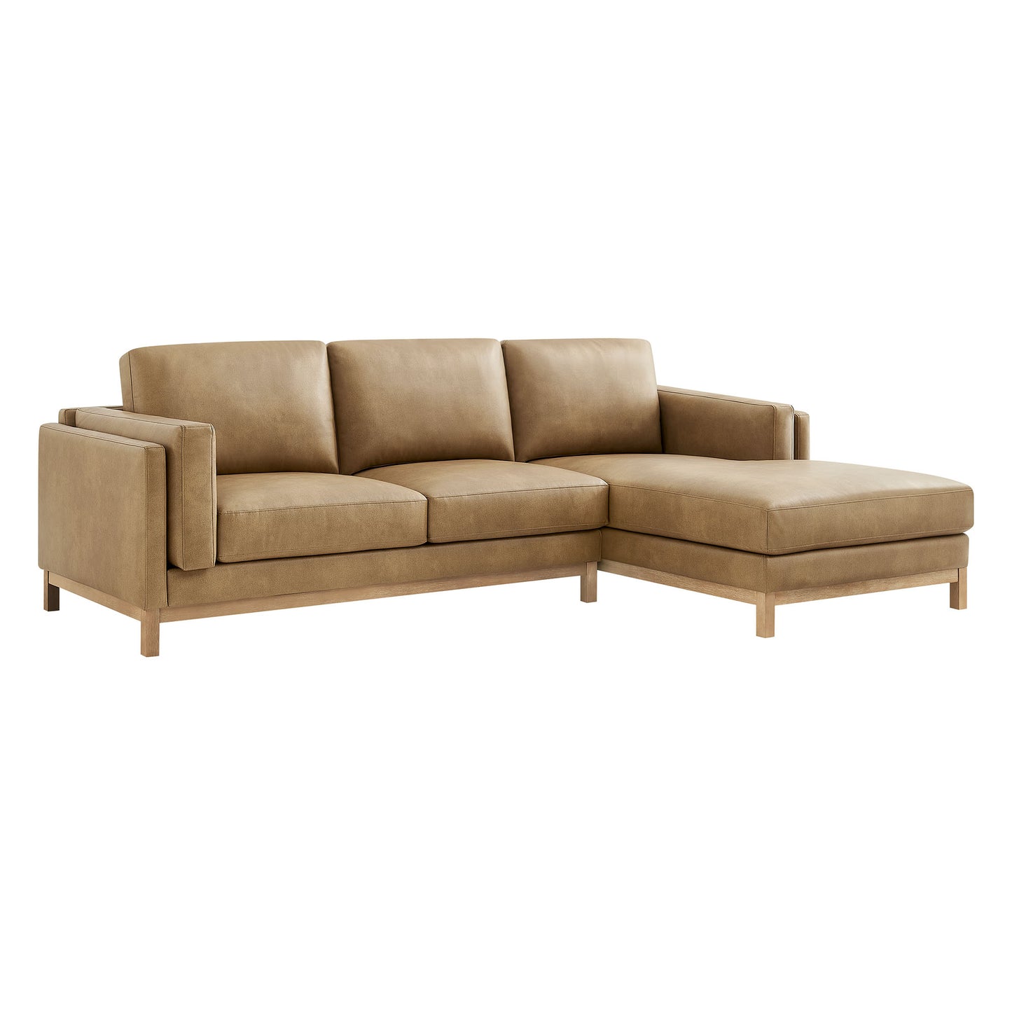 Roscoe Contemporary Vegan Leather Sectional Sofa with Chaise by Modway EEI-7377