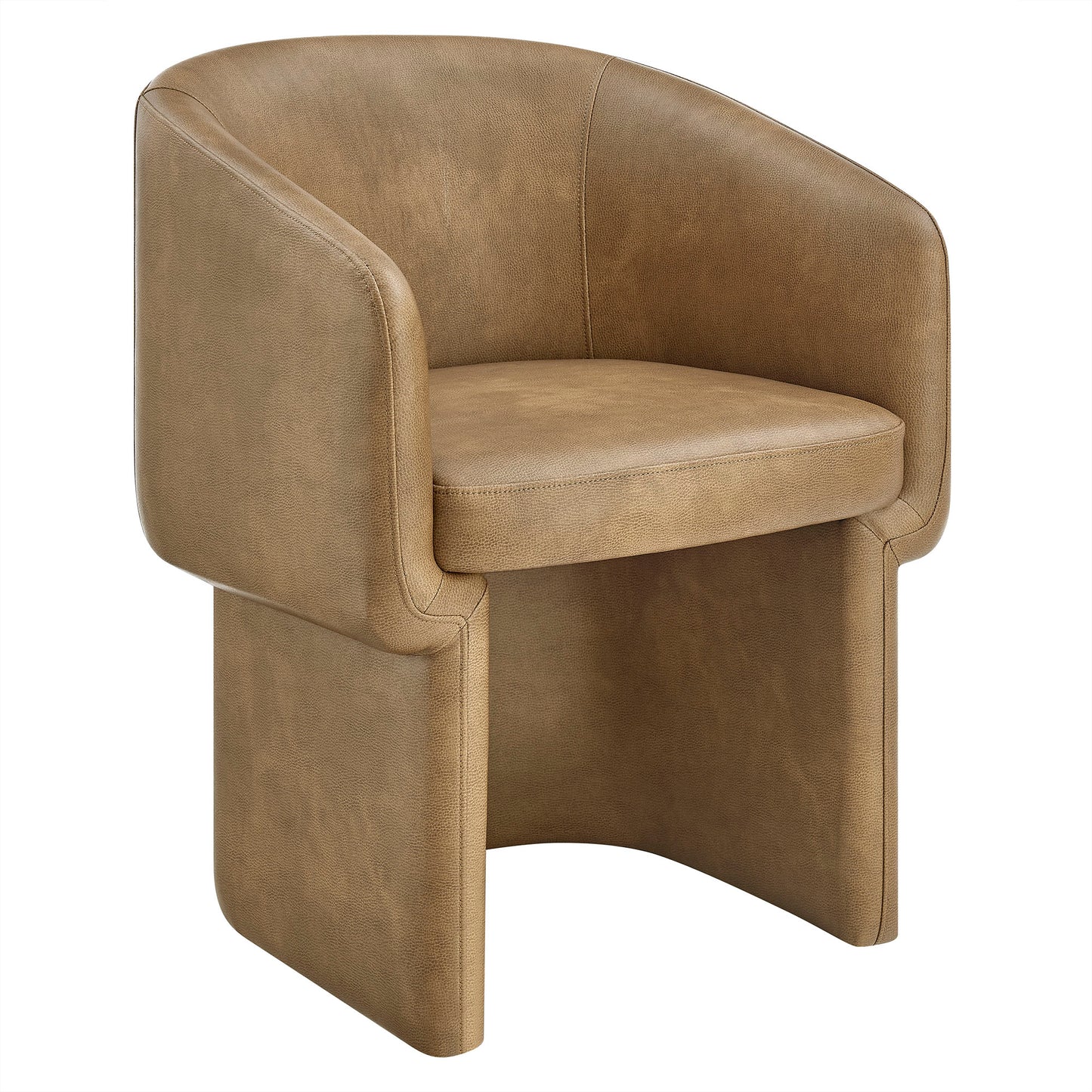 Verity Barrel Back Vegan Leather Dining Chair by Modway EEI-7383 Modern Upholstered Design
