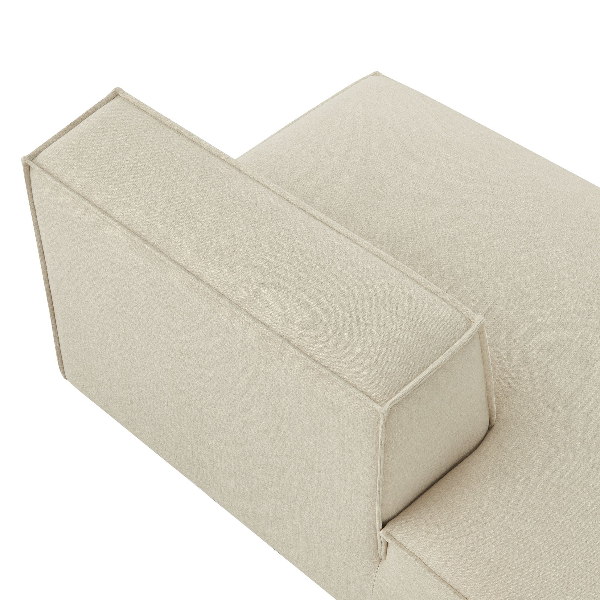 Restore Performance Fabric Upholstered Left-Facing Armless Modular Chaise by Modway
