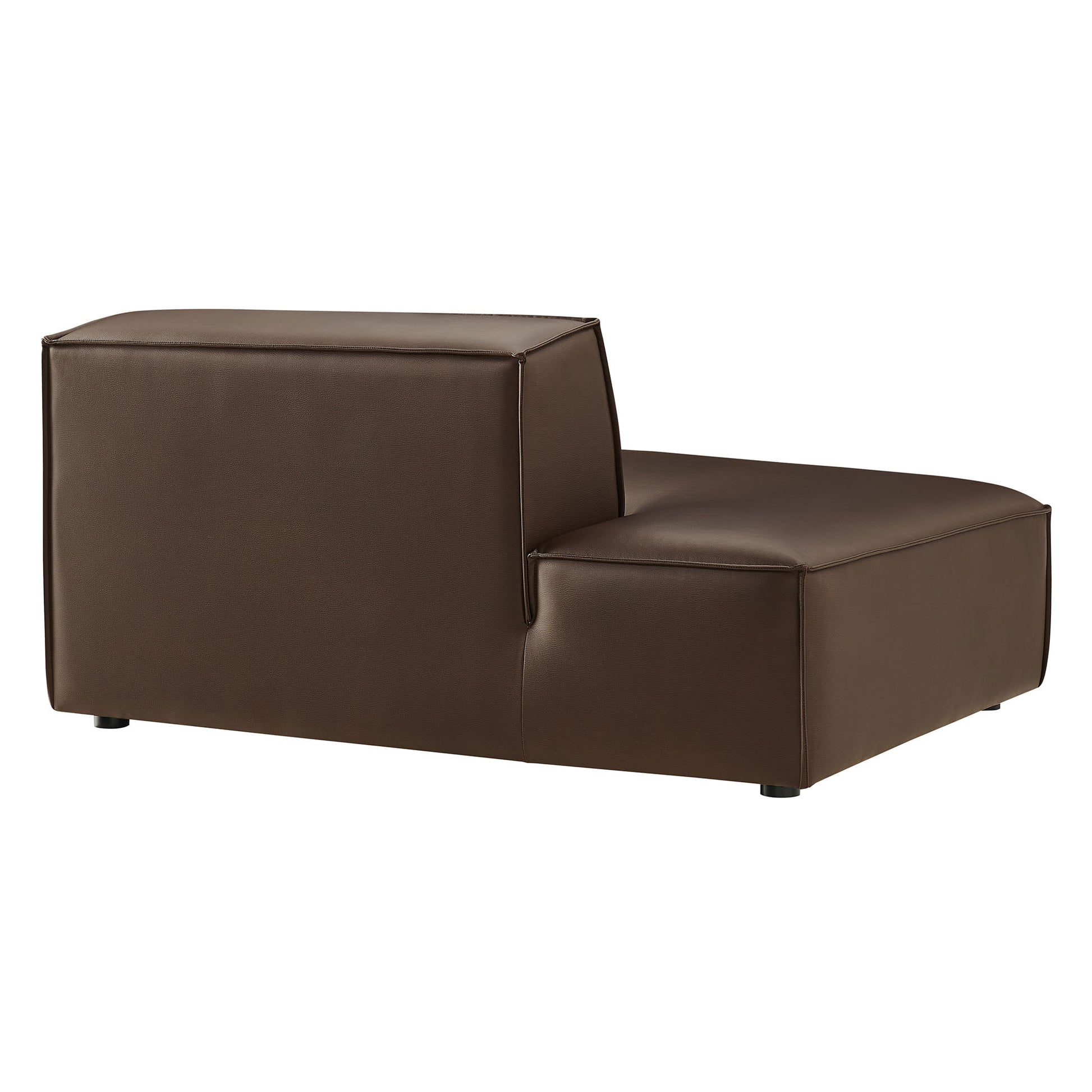 Restore Vegan Leather Left-Facing Armless Modular Chaise by Modway