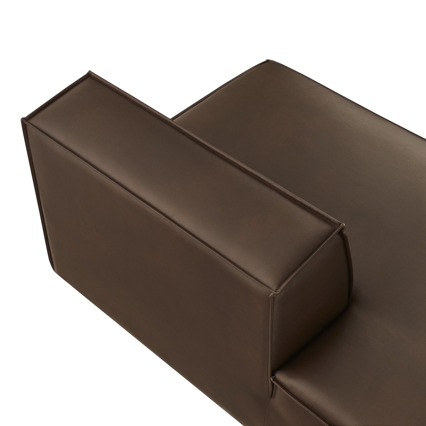 Restore Vegan Leather Left-Facing Armless Modular Chaise by Modway