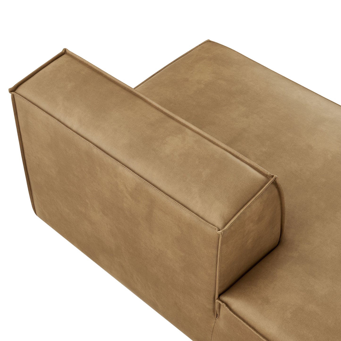 Restore Vegan Leather Left-Facing Armless Modular Chaise by Modway