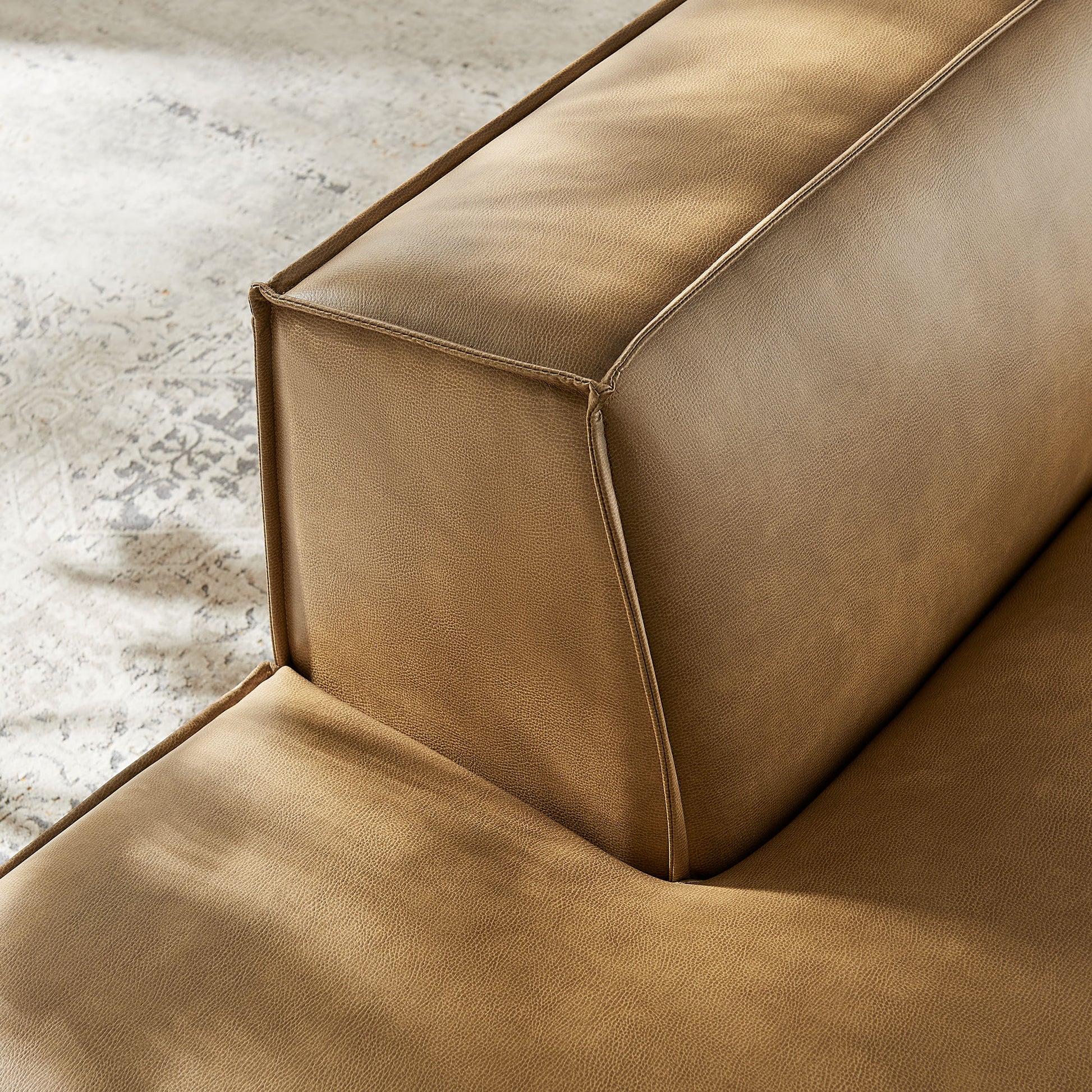 Restore Vegan Leather Left-Facing Armless Modular Chaise by Modway