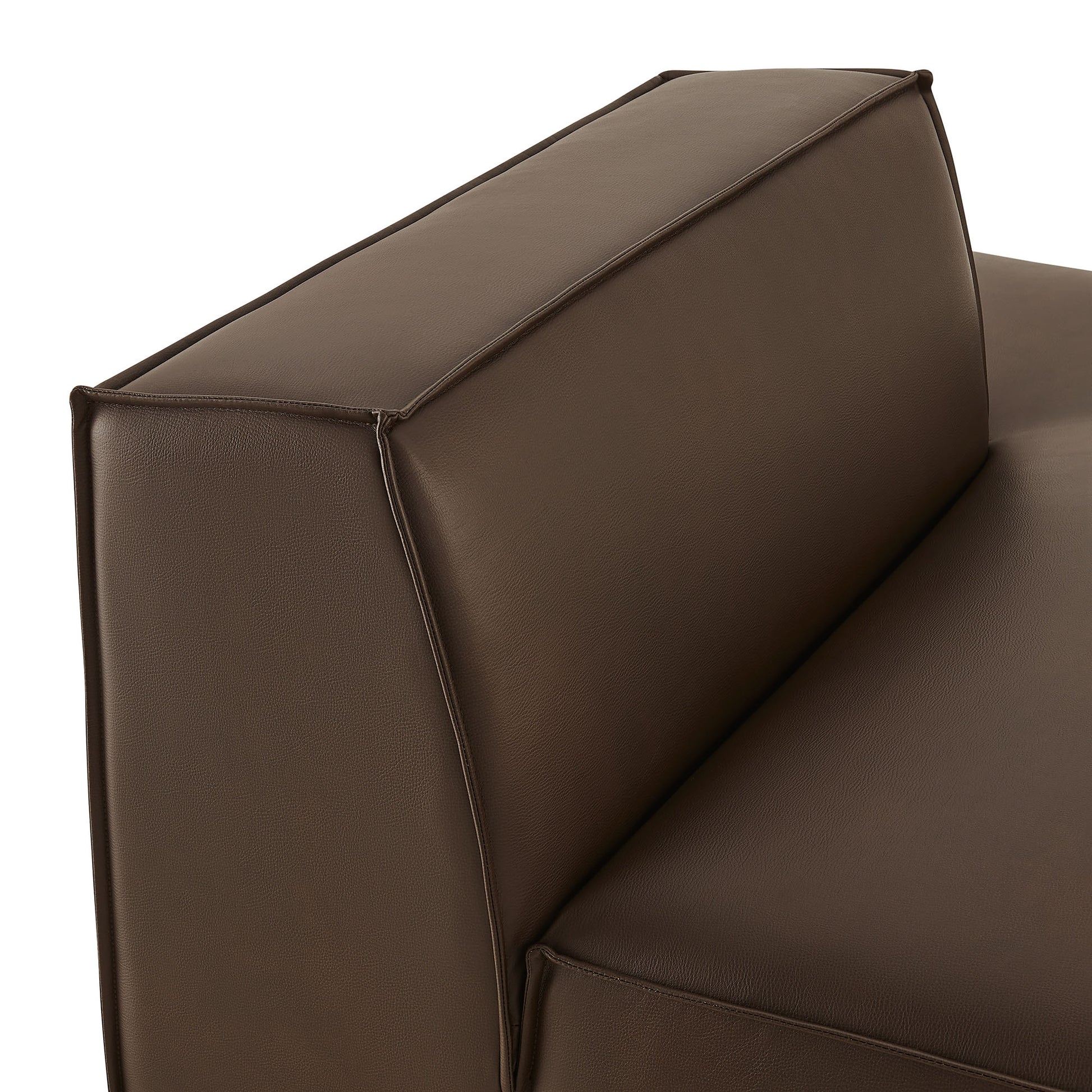 Restore Vegan Leather Right-Facing Armless Modular Chaise by Modway