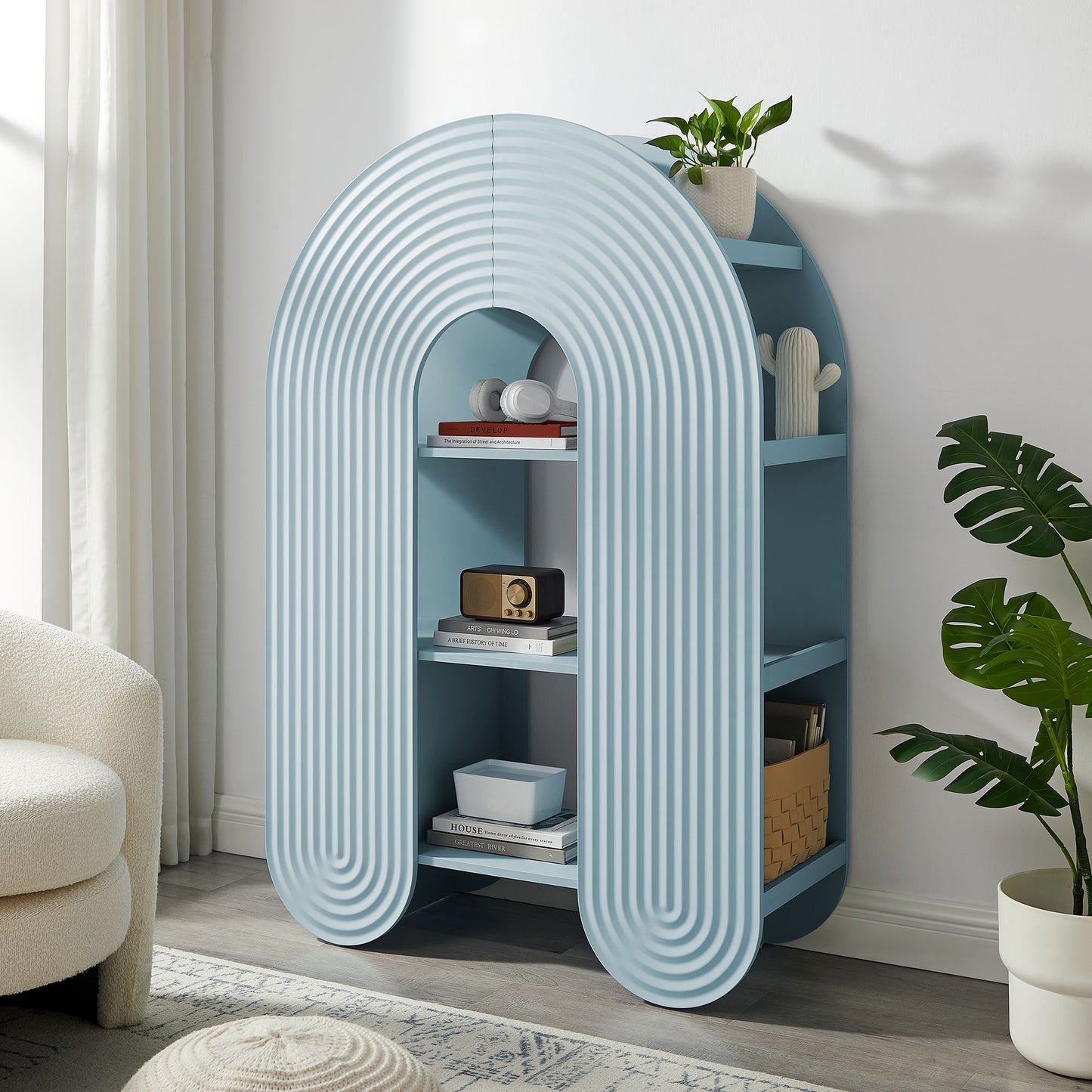 Daydream 58" Arched Bookshelf by Modway EEI-7390 Contemporary Home Storage Display
