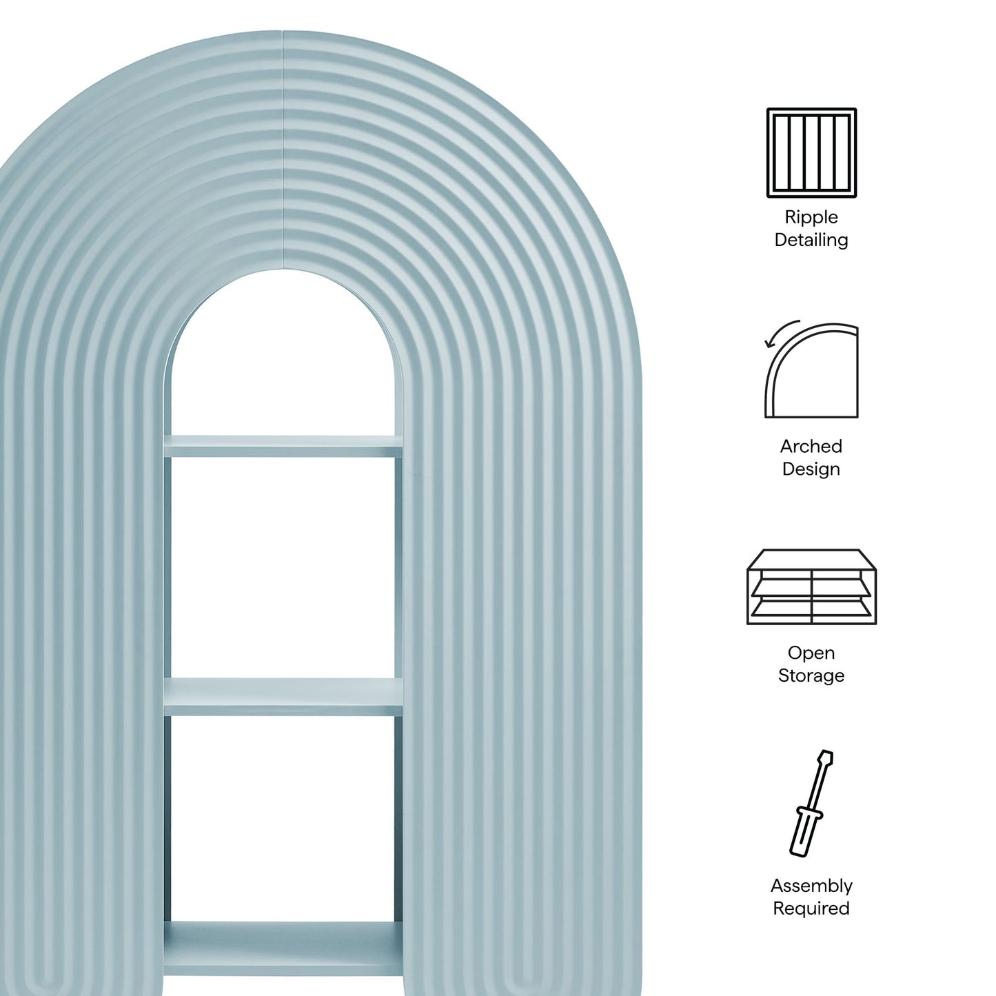 Daydream 58" Arched Bookshelf by Modway EEI-7390 Contemporary Home Storage Display