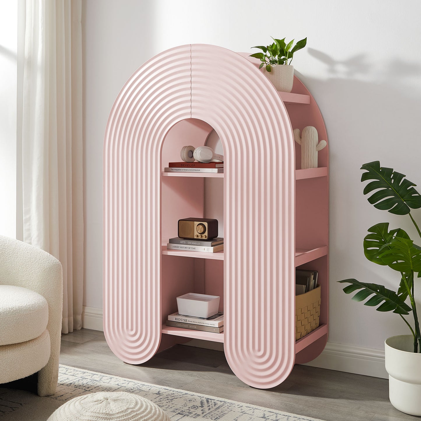 Daydream 58" Arched Bookshelf by Modway EEI-7390 Contemporary Home Storage Display