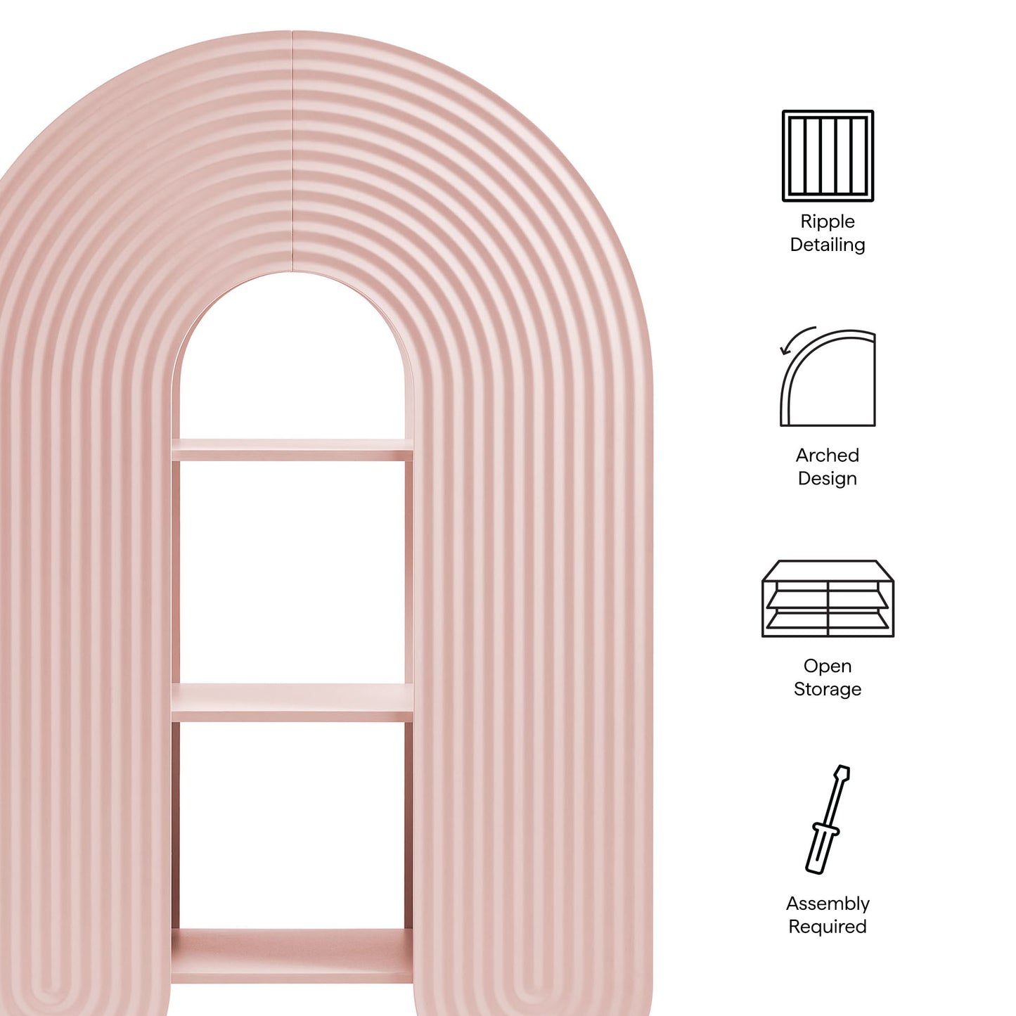 Daydream 58" Arched Bookshelf by Modway EEI-7390 Contemporary Home Storage Display