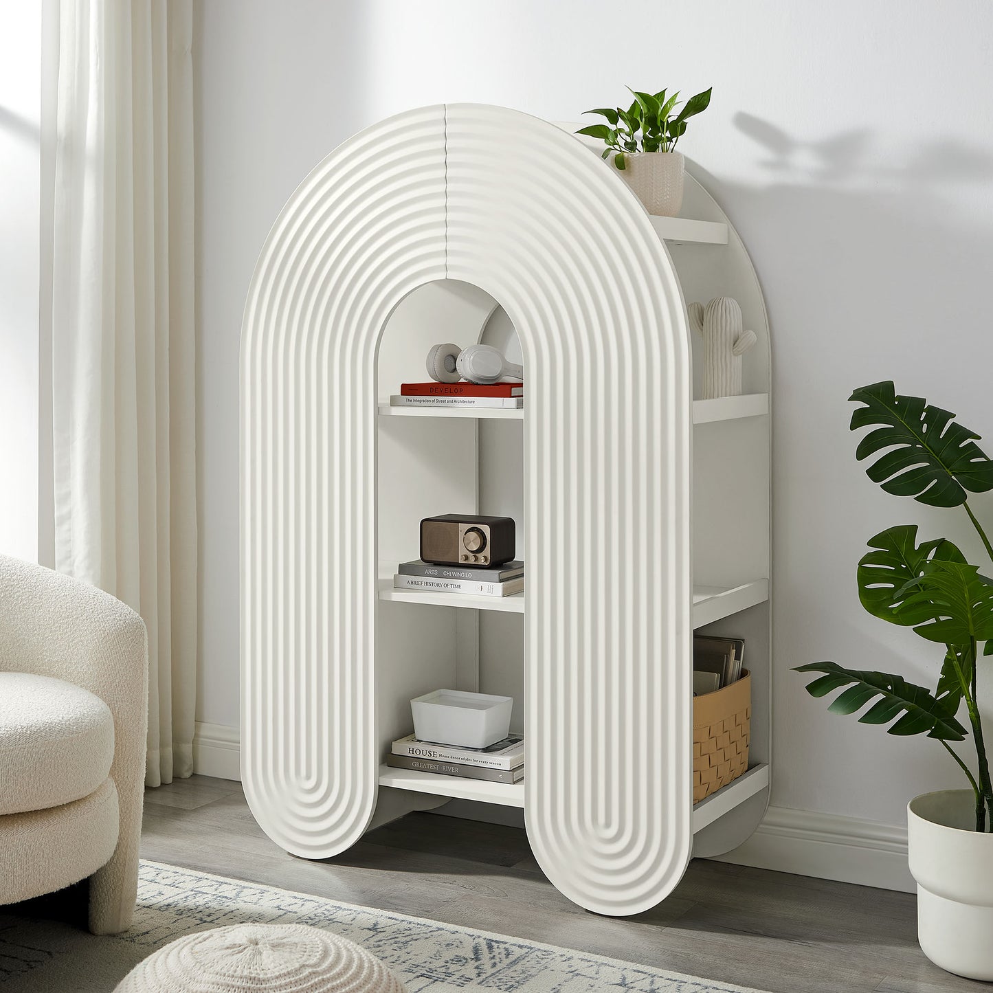 Daydream 58" Arched Bookshelf by Modway EEI-7390 Contemporary Home Storage Display