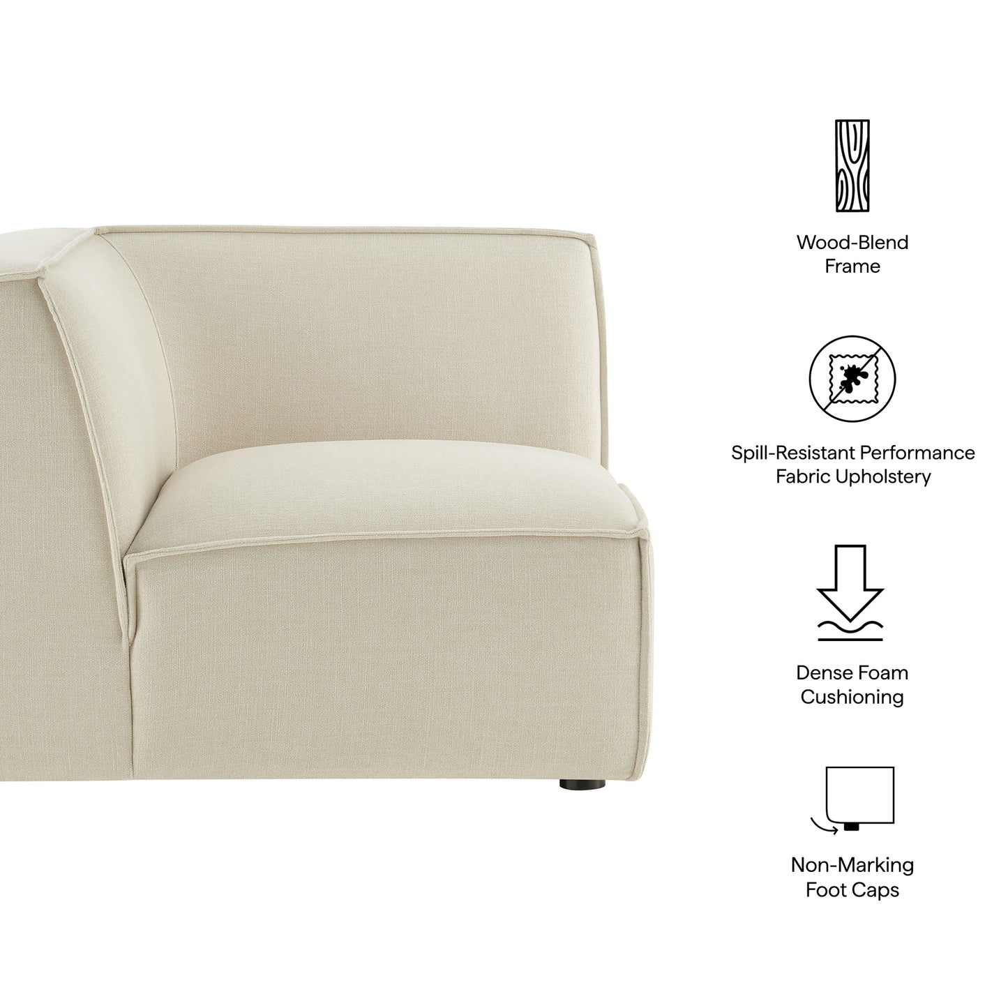 Restore Performance Fabric Upholstered Modular Corner Chair by Modway