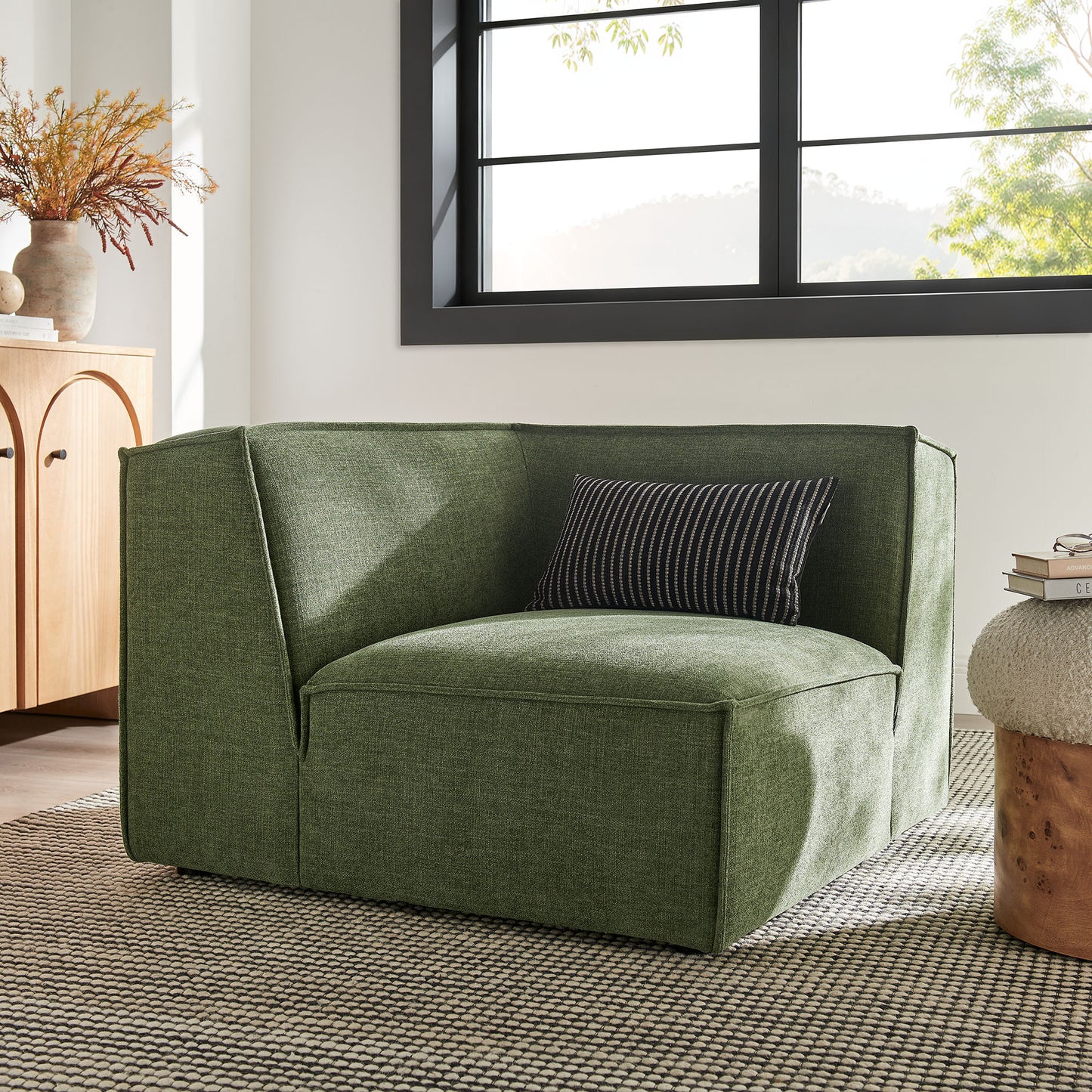 Restore Performance Fabric Upholstered Modular Corner Chair by Modway