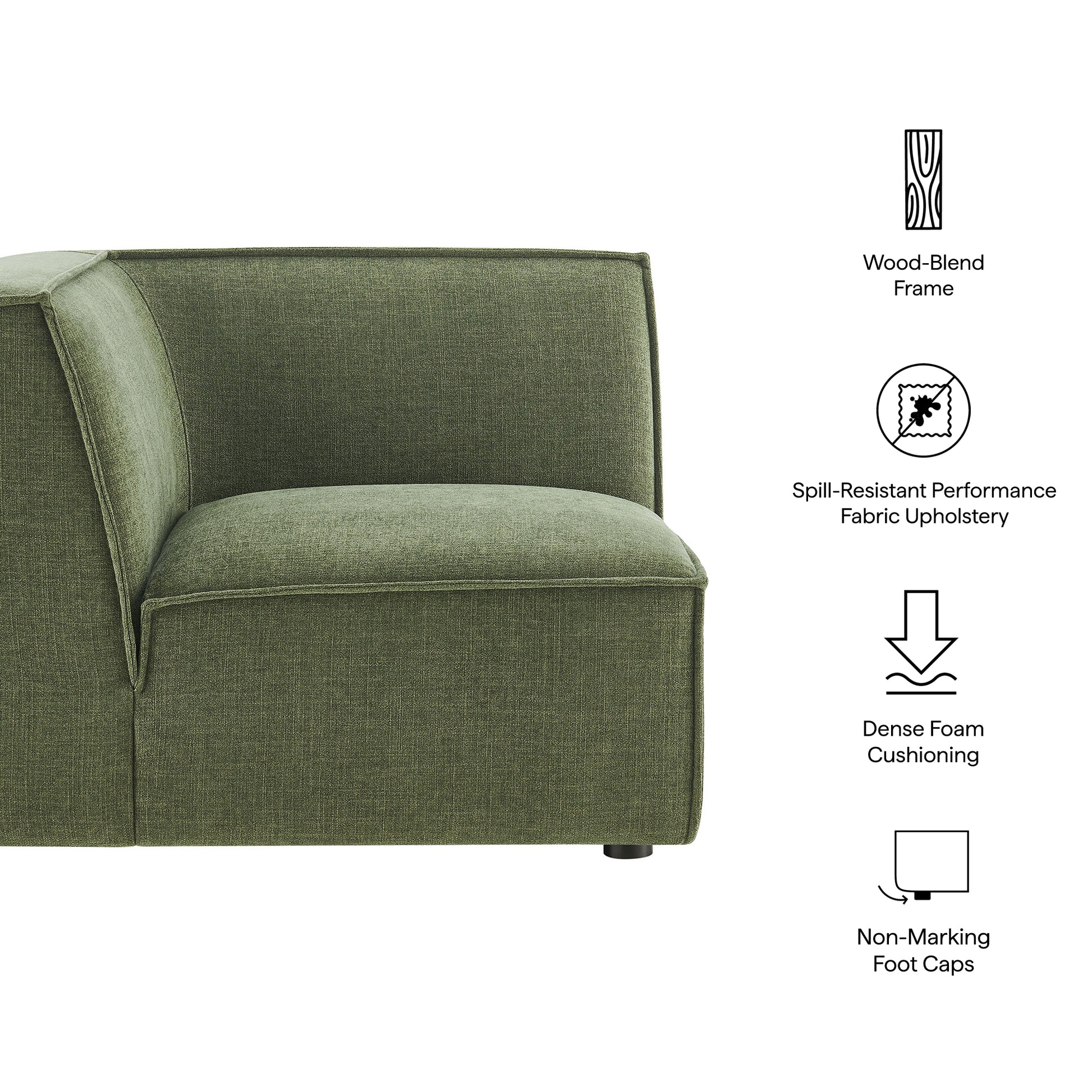 Restore Performance Fabric Upholstered Modular Corner Chair by Modway
