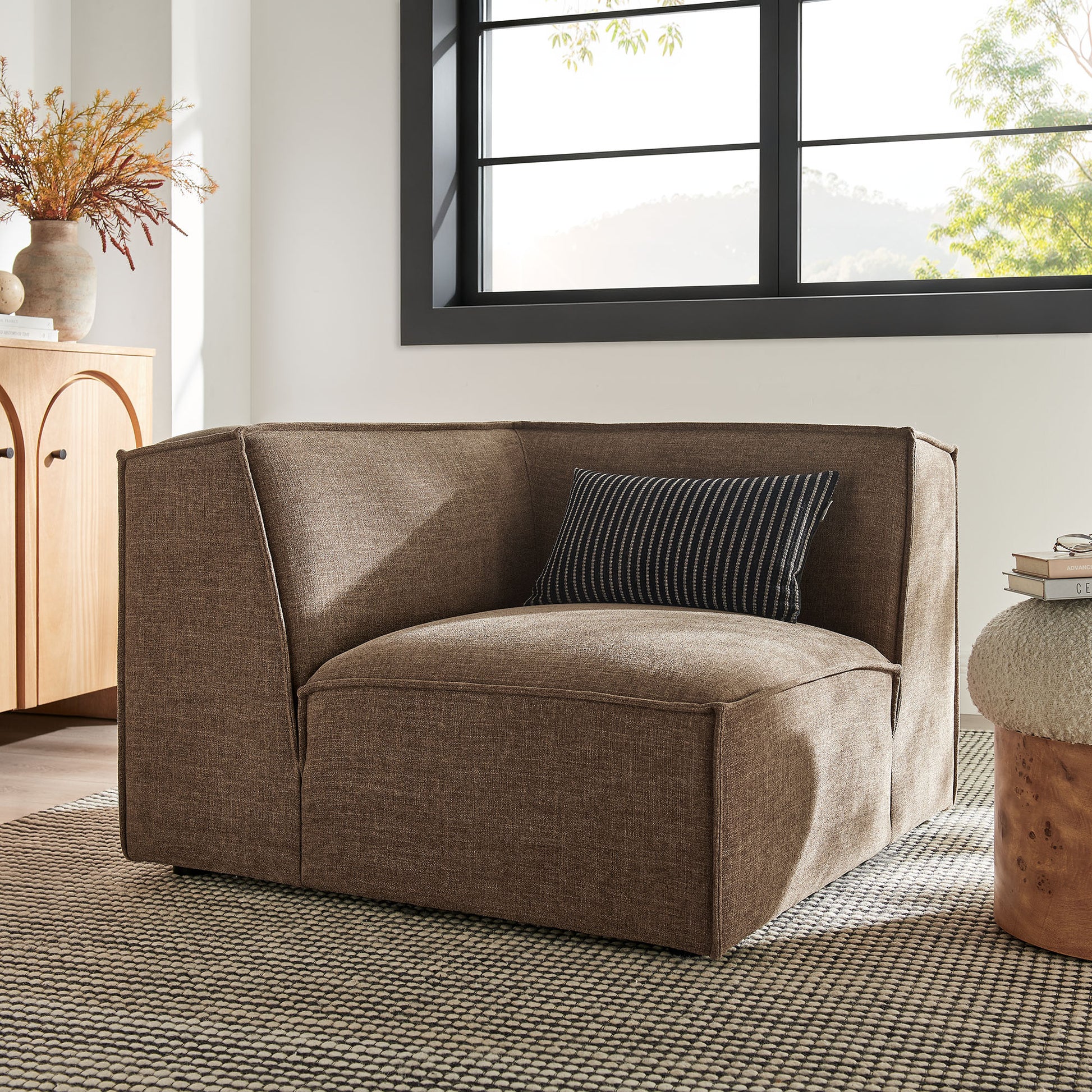 Restore Performance Fabric Upholstered Modular Corner Chair by Modway