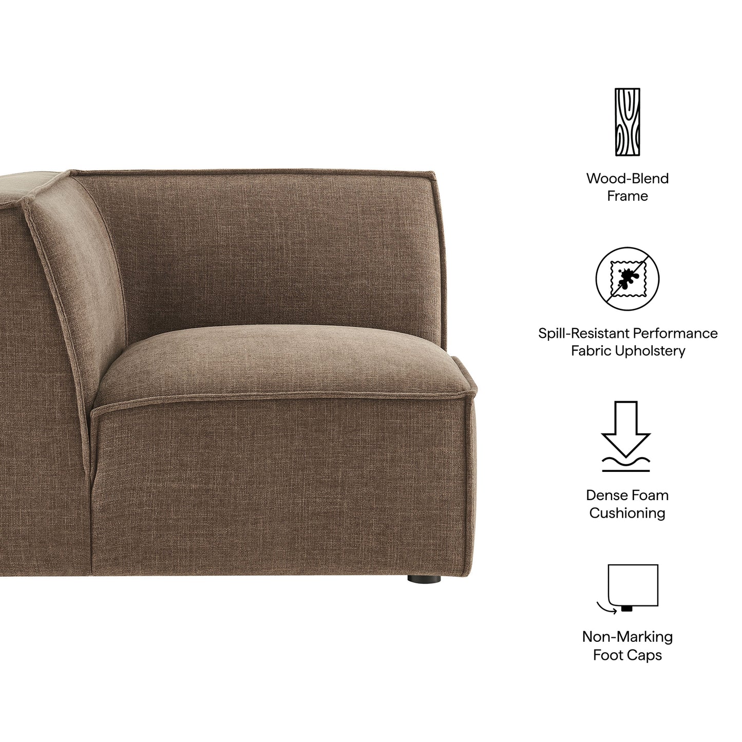 Restore Performance Fabric Upholstered Modular Corner Chair by Modway
