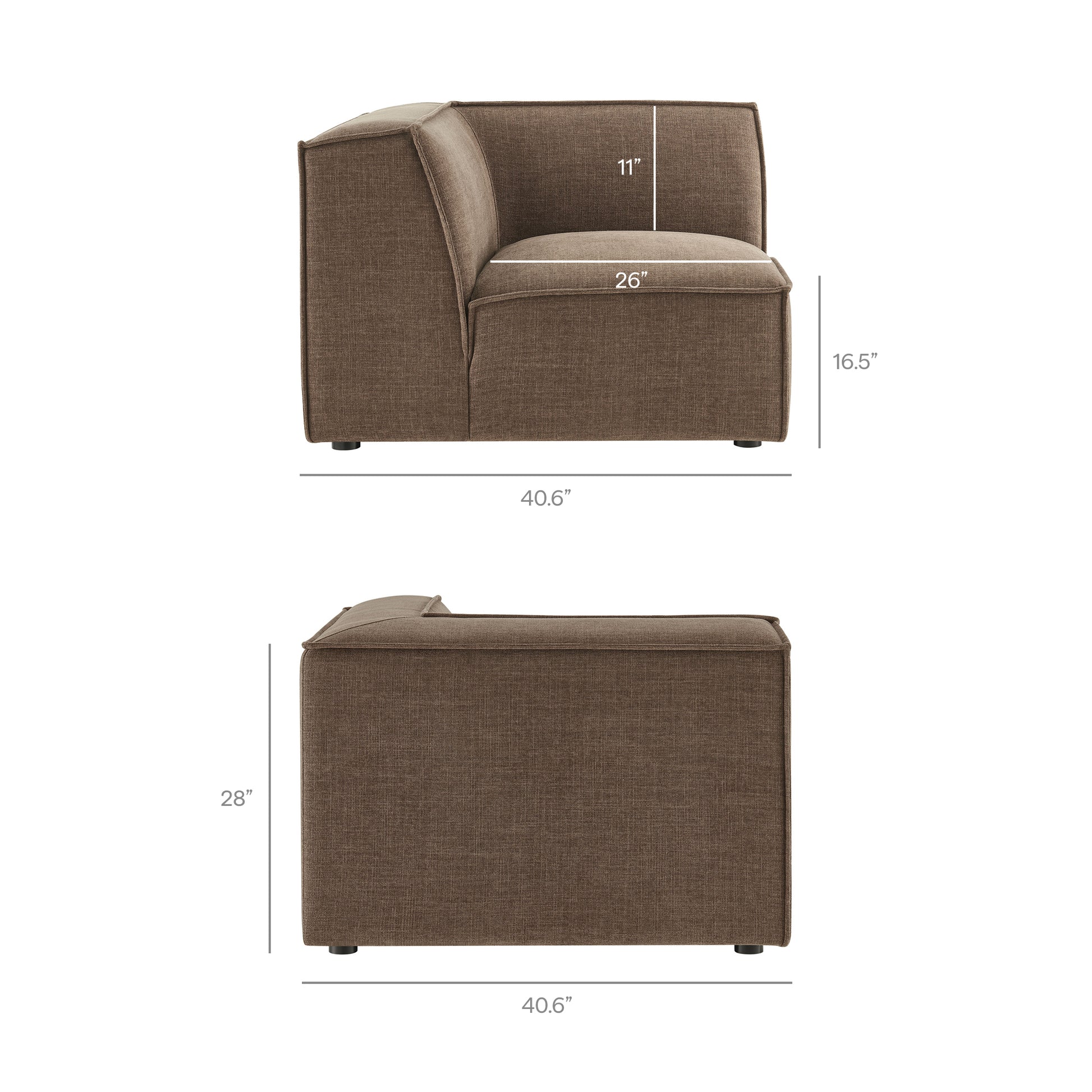 Restore Performance Fabric Upholstered Modular Corner Chair by Modway