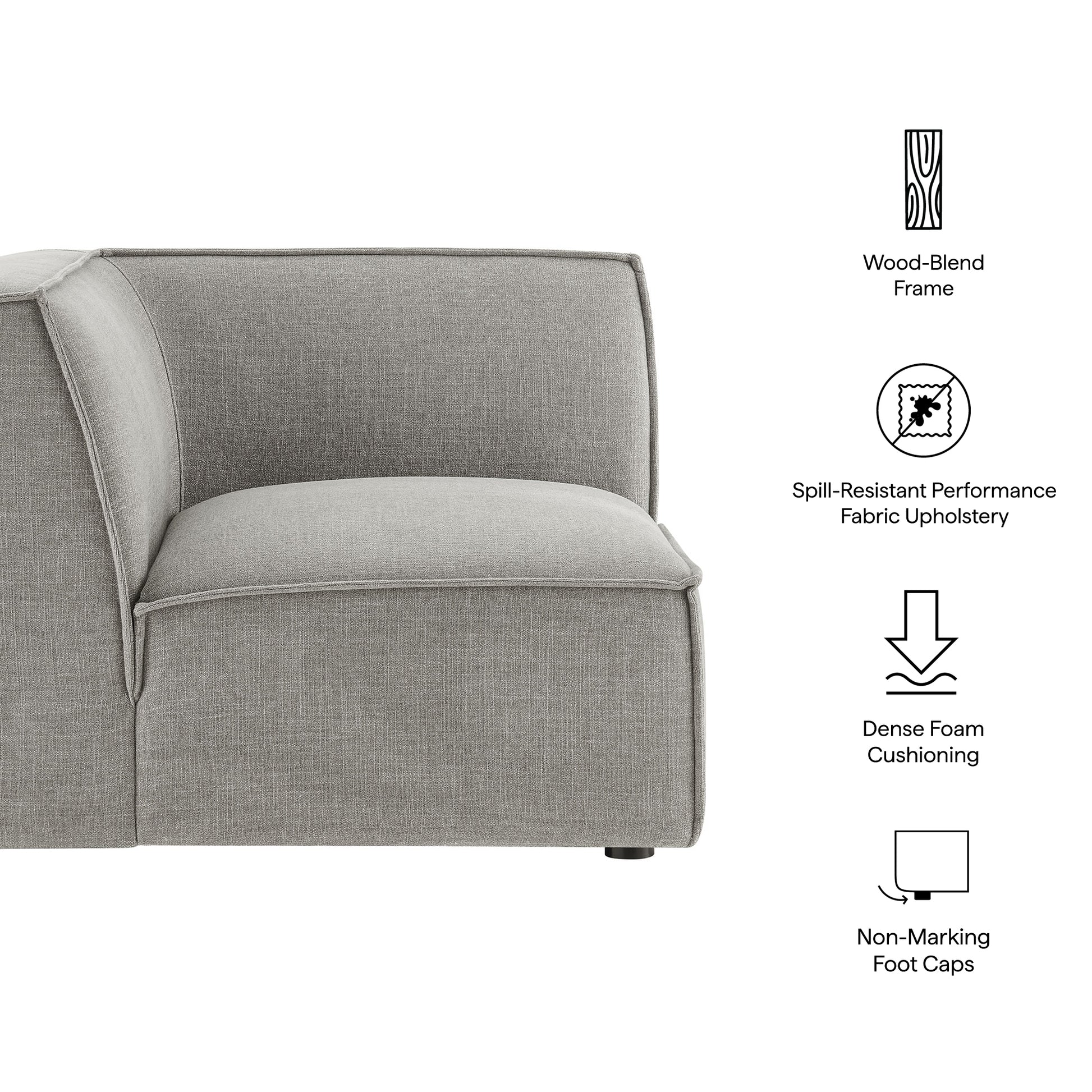 Restore Performance Fabric Upholstered Modular Corner Chair by Modway