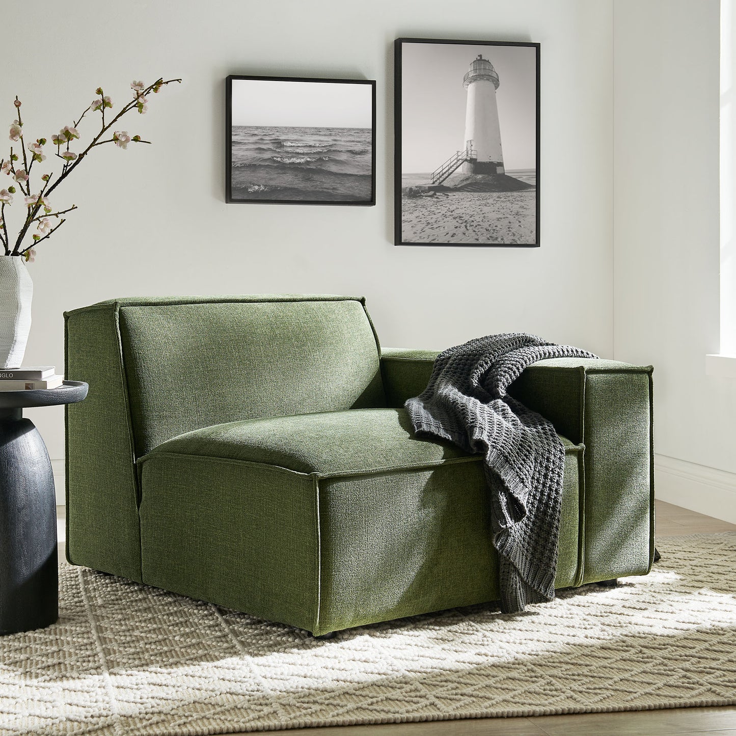 Restore Performance Fabric Upholstered Right-Facing Modular Lounge Chair by Modway