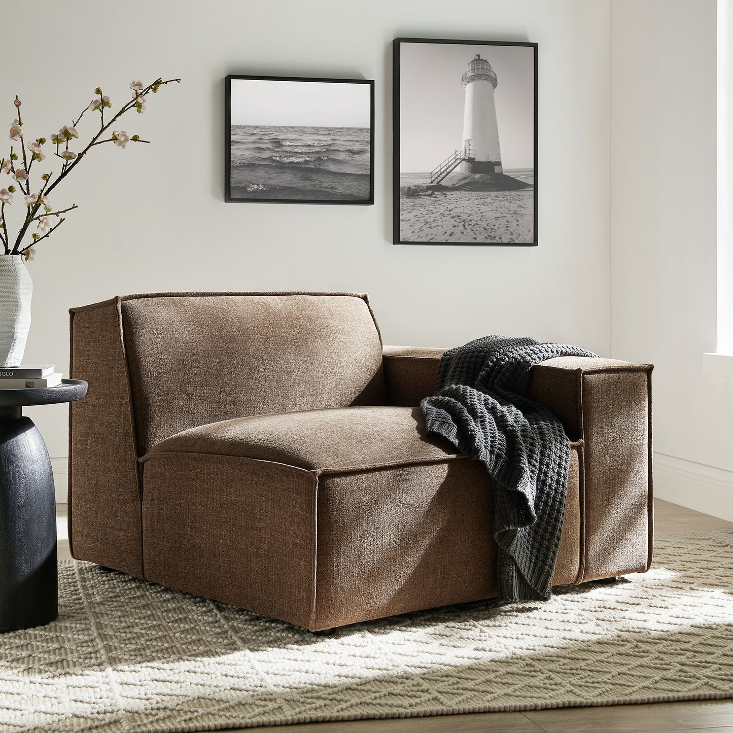 Restore Performance Fabric Upholstered Right-Facing Modular Lounge Chair by Modway