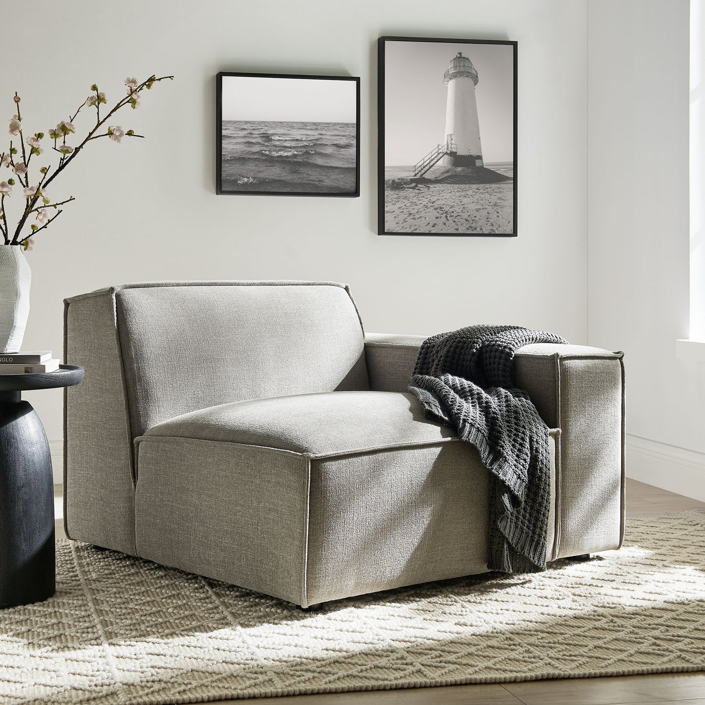 Restore Performance Fabric Upholstered Right-Facing Modular Lounge Chair by Modway