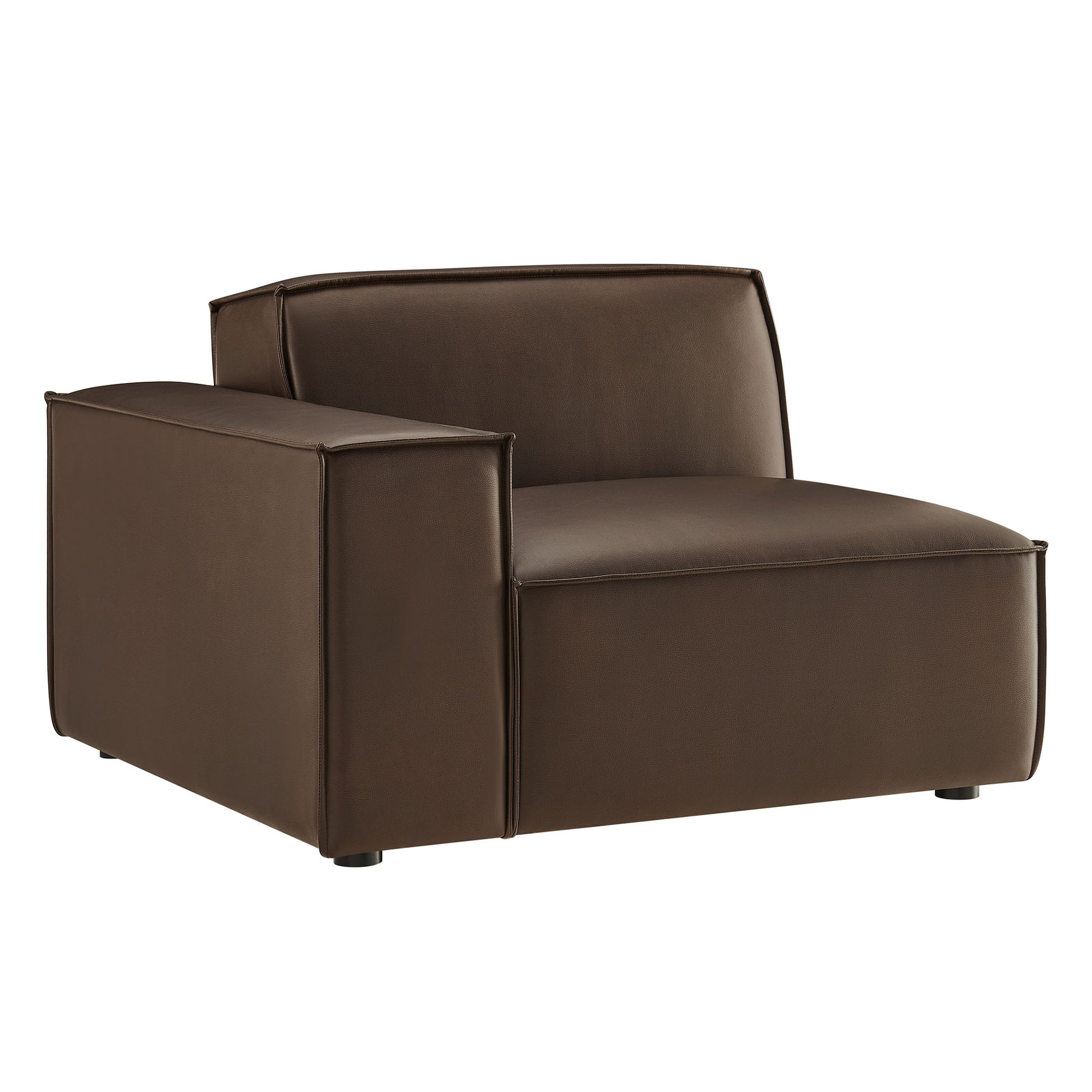 Restore Vegan Leather Left-Facing Modular Lounge Chair by Modway