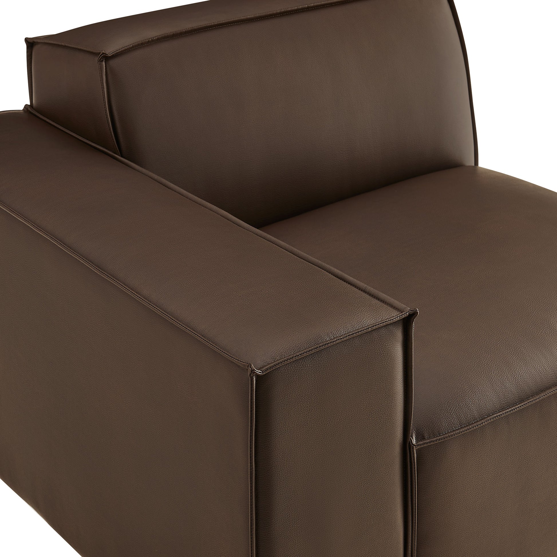 Restore Vegan Leather Left-Facing Modular Lounge Chair by Modway