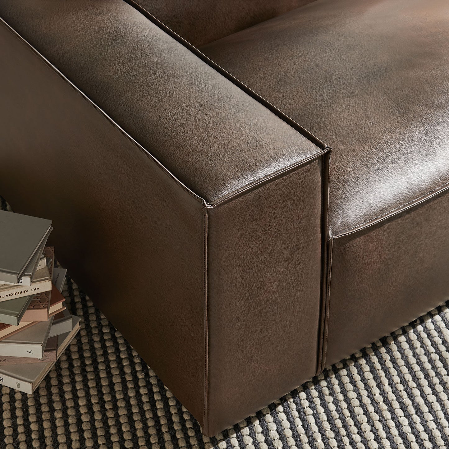 Restore Vegan Leather Left-Facing Modular Lounge Chair by Modway