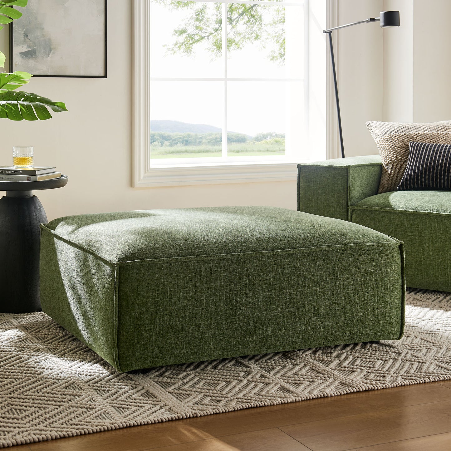 Restore Performance Fabric Upholstered Modular Ottoman by Modway