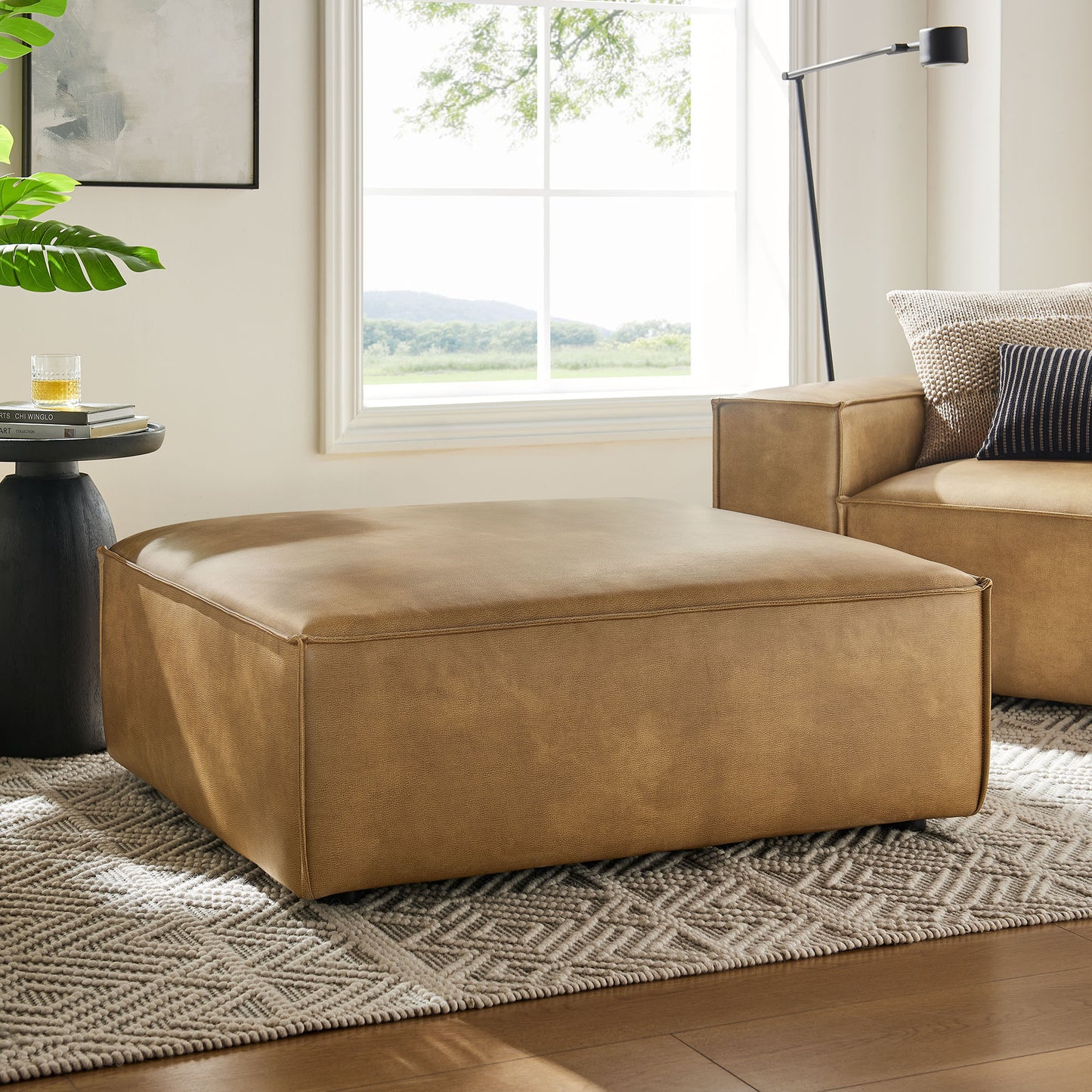 Restore Vegan Leather Modular Ottoman by Modway