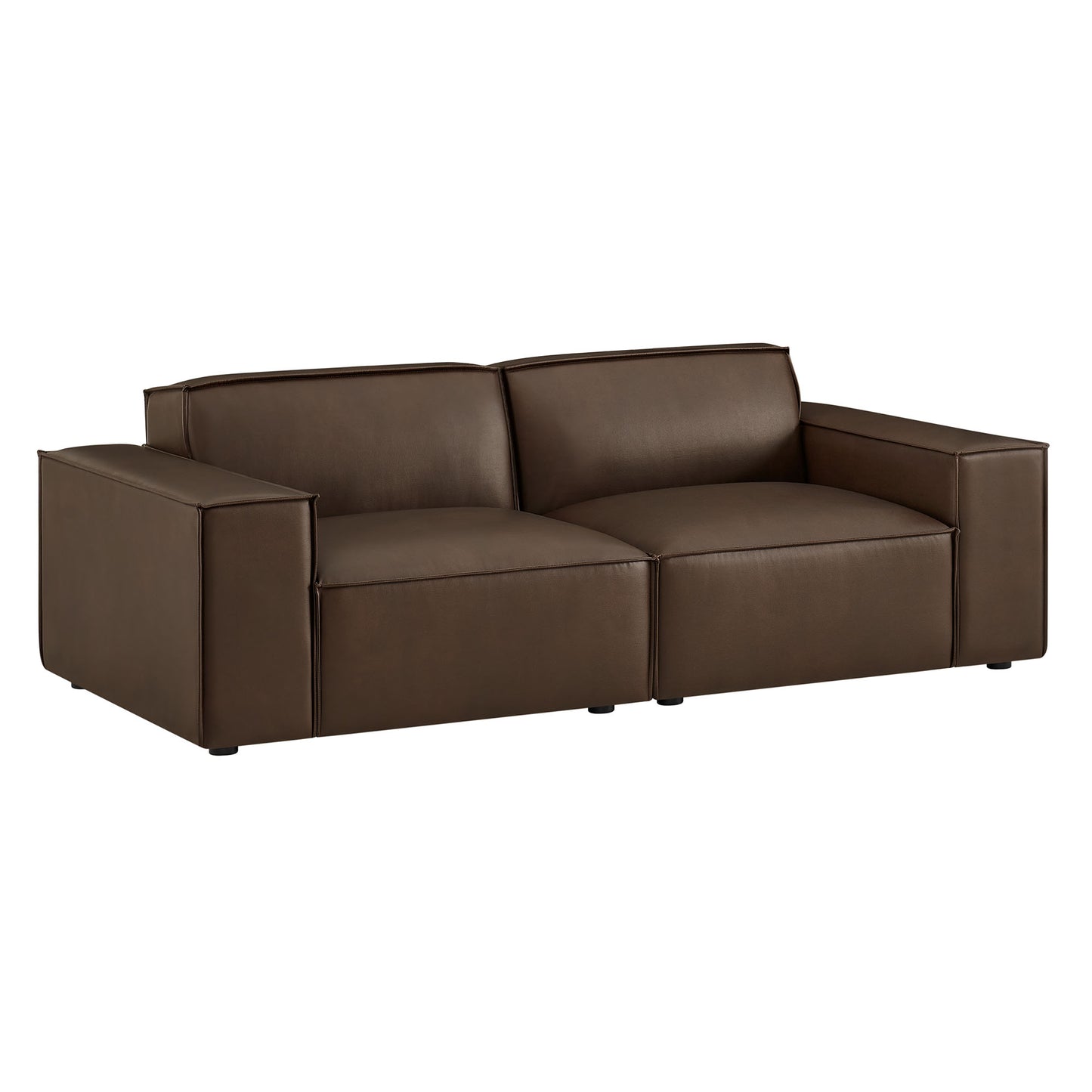 Restore 2-Piece Vegan Leather Modular Loveseat by Modway