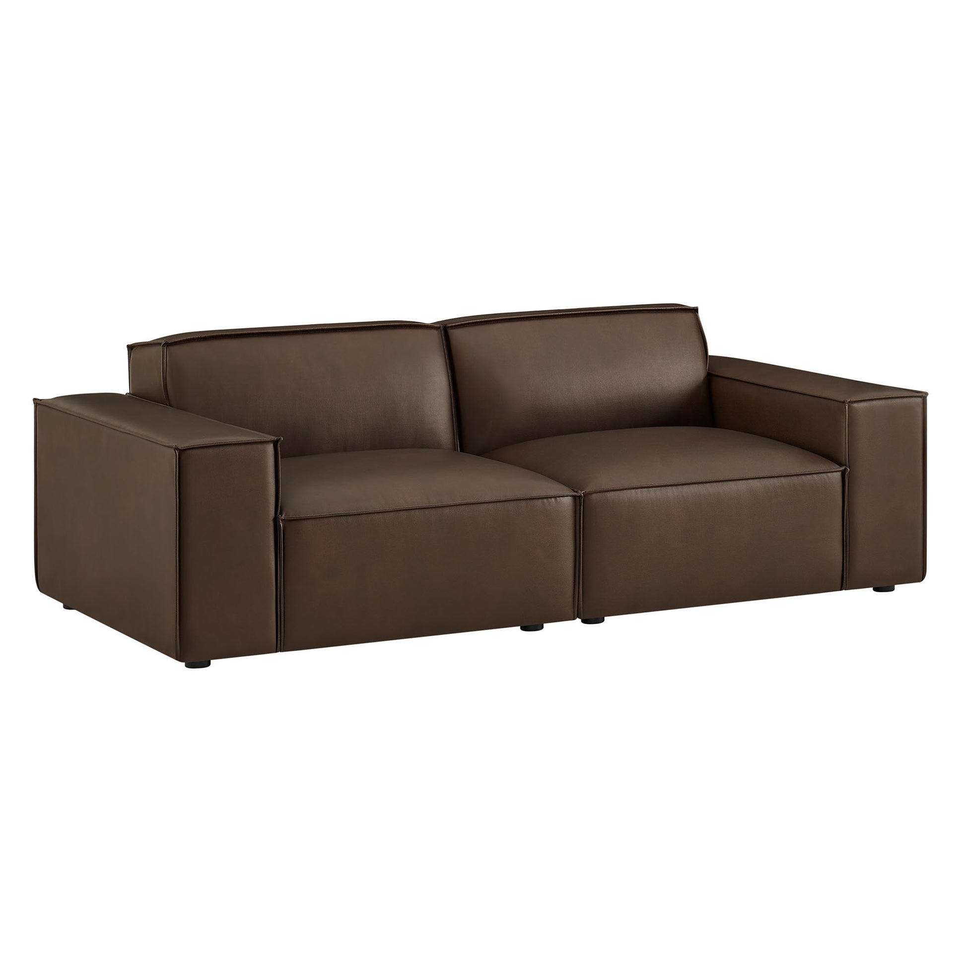 Restore 2-Piece Vegan Leather Modular Loveseat by Modway