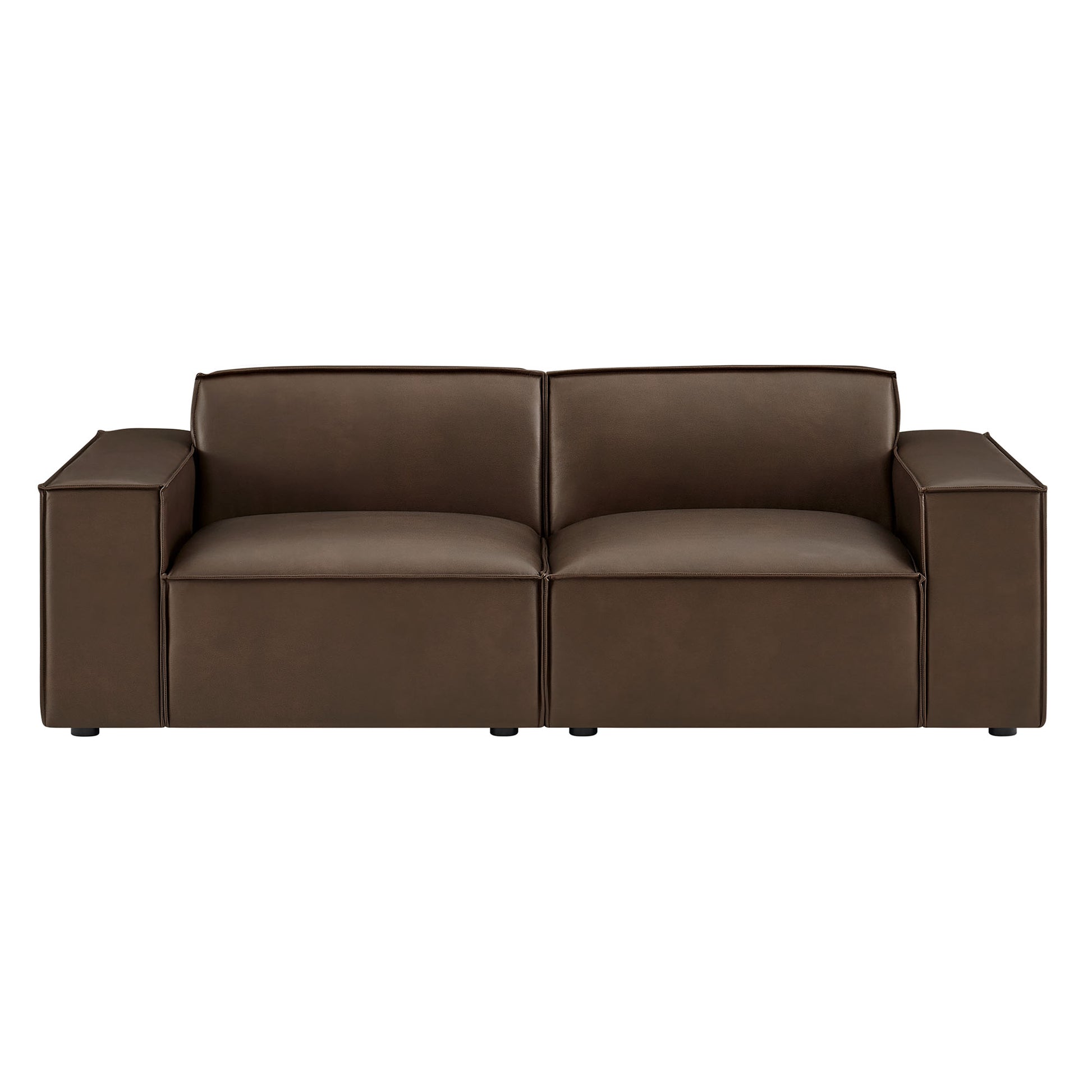 Restore 2-Piece Vegan Leather Modular Loveseat by Modway