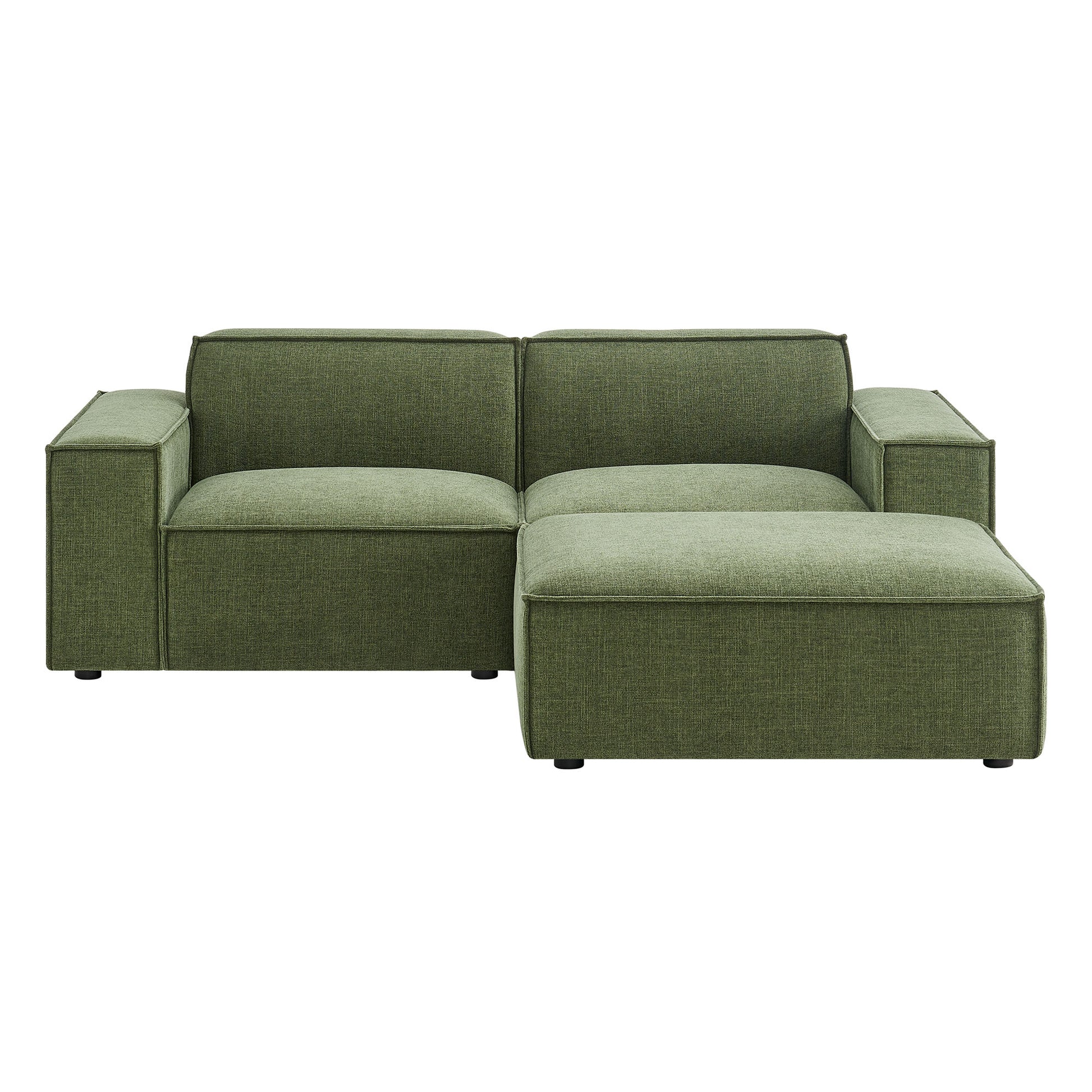 Restore 3-Piece Performance Fabric Upholstered Modular Loveseat with Ottoman by Modway