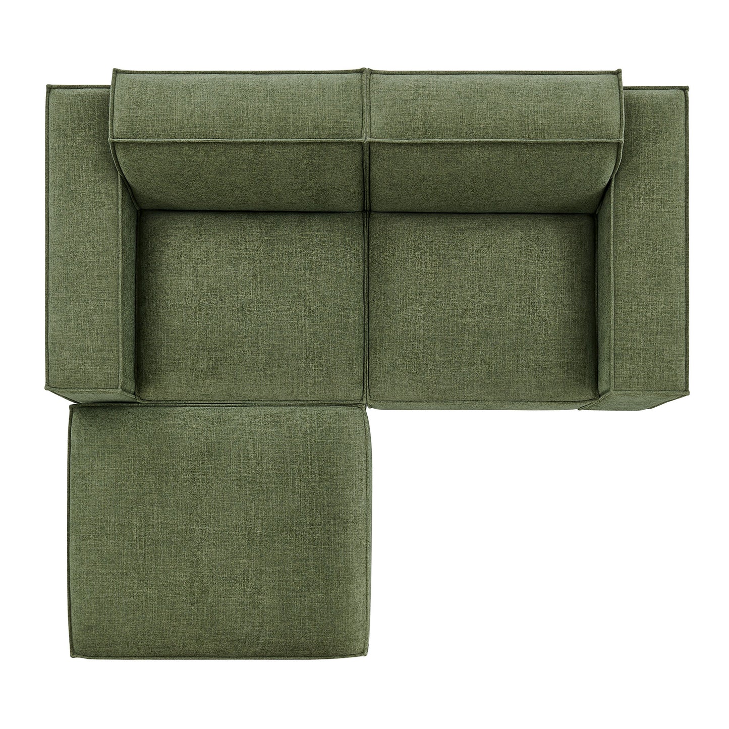 Restore 3-Piece Performance Fabric Upholstered Modular Loveseat with Ottoman by Modway