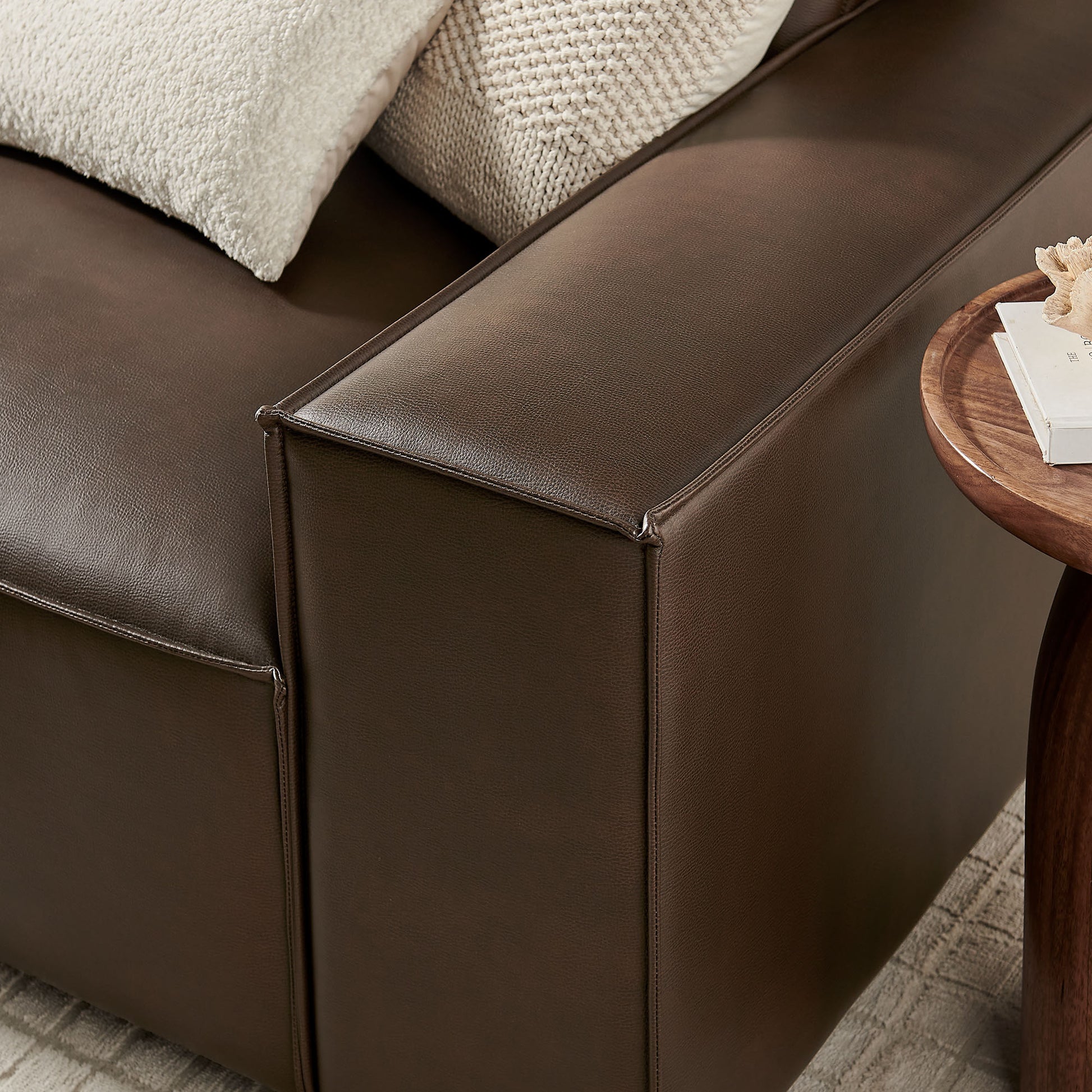 Restore 3-Piece Vegan Leather Modular Sofa Set by Modway