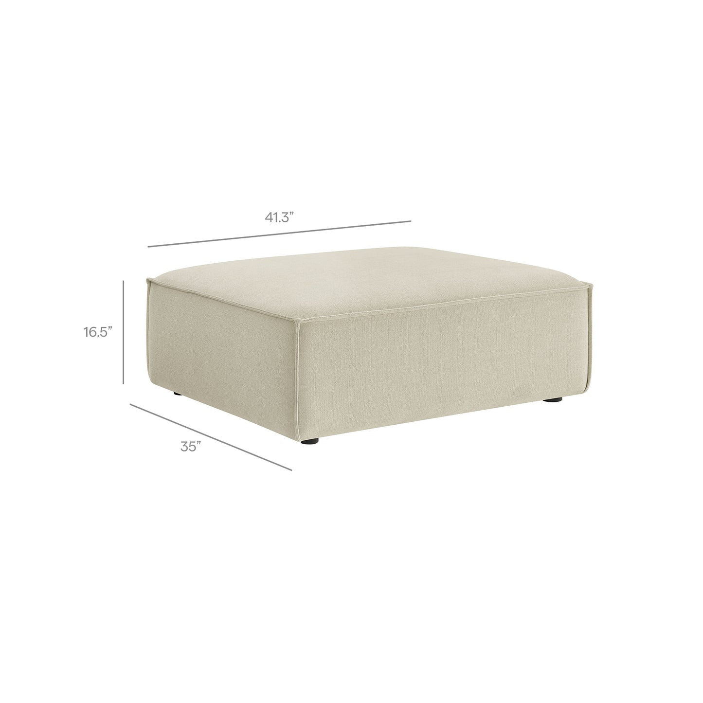 Restore 4-Piece Performance Fabric Upholstered Modular Sofa Set with Ottoman by Modway