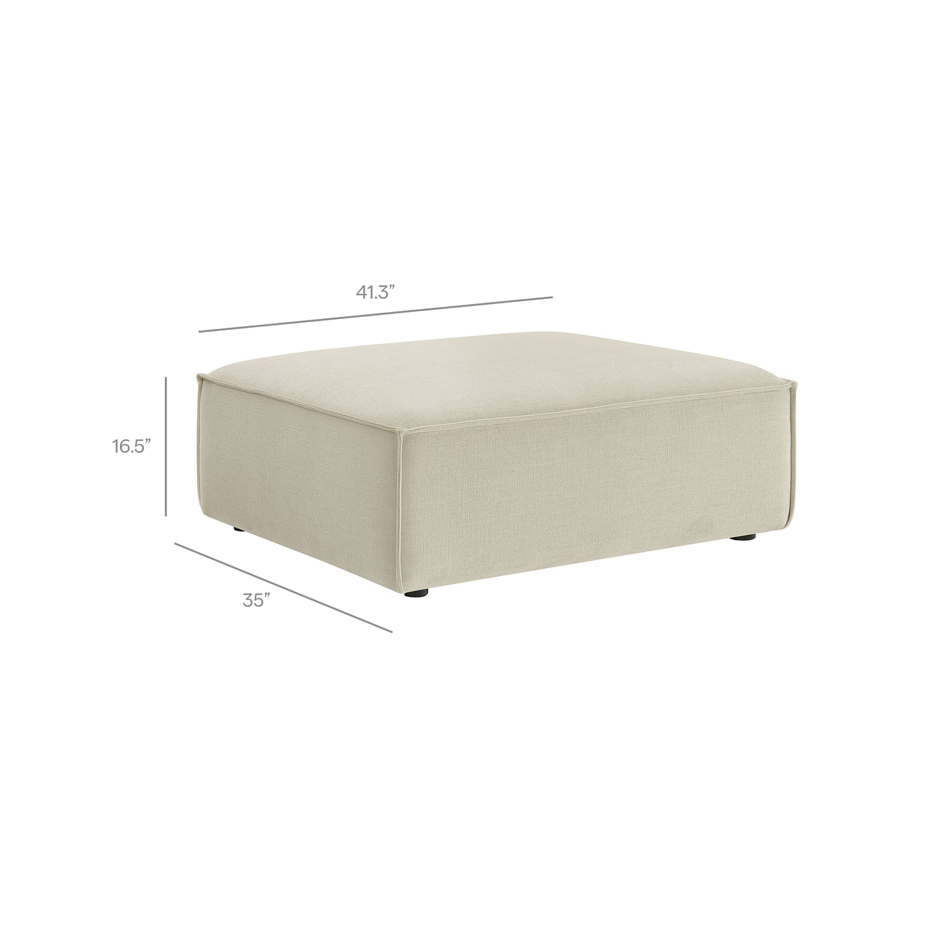 Restore 4-Piece Performance Fabric Upholstered Modular Sofa Set with Ottoman by Modway
