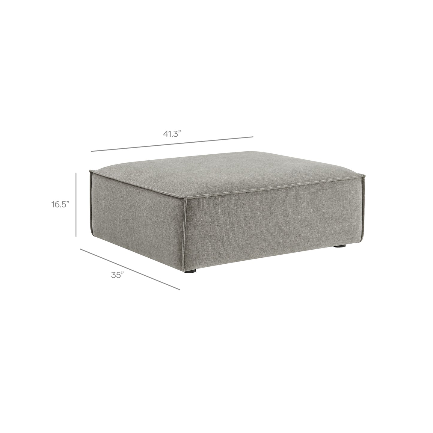 Restore 4-Piece Performance Fabric Upholstered Modular Sofa Set with Ottoman by Modway