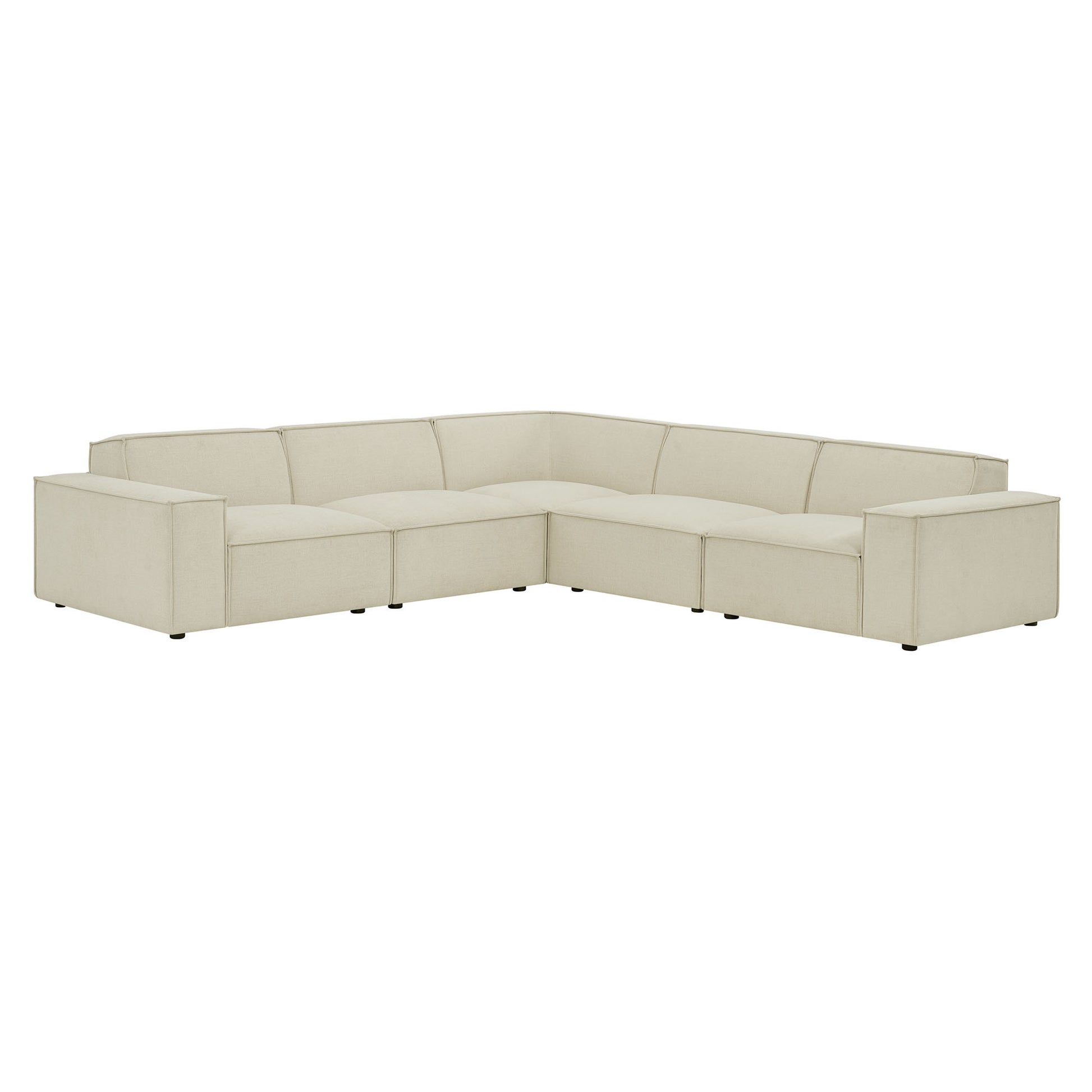 Restore 5-Piece Performance Fabric Upholstered Modular L-Shaped Sofa by Modway